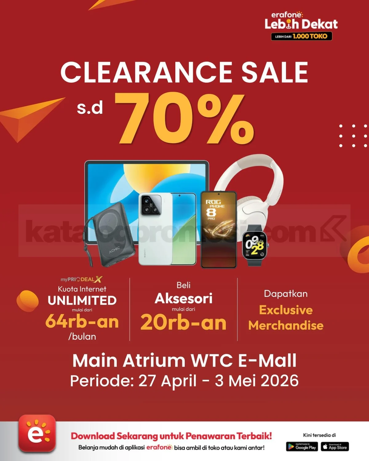 Erafone Clearance Sale Surabaya: Diskon Gadget Hingga 70%