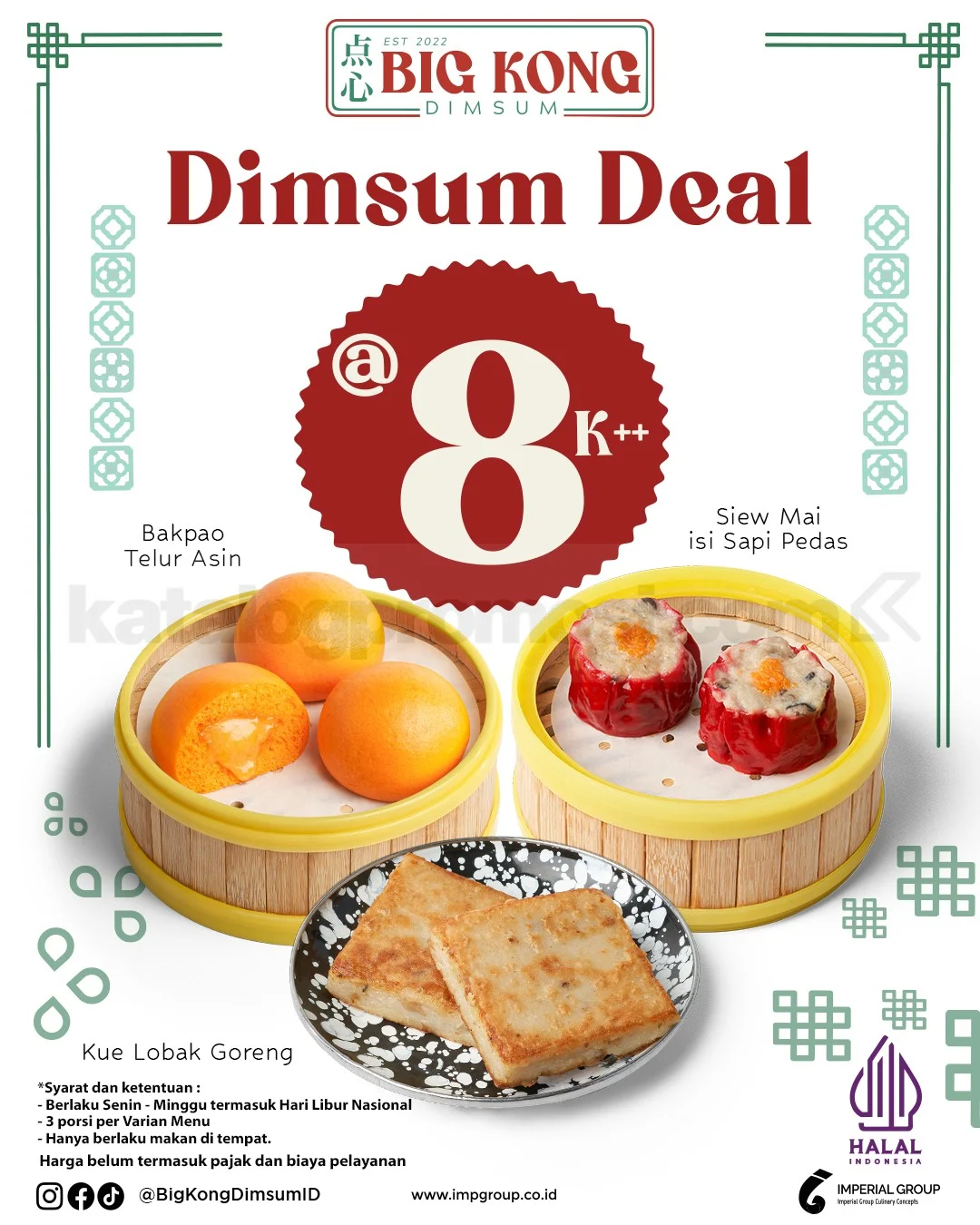 Promo Big Kong Dimsum: Dimsum Deal Mulai Rp 8.000 April 2026
