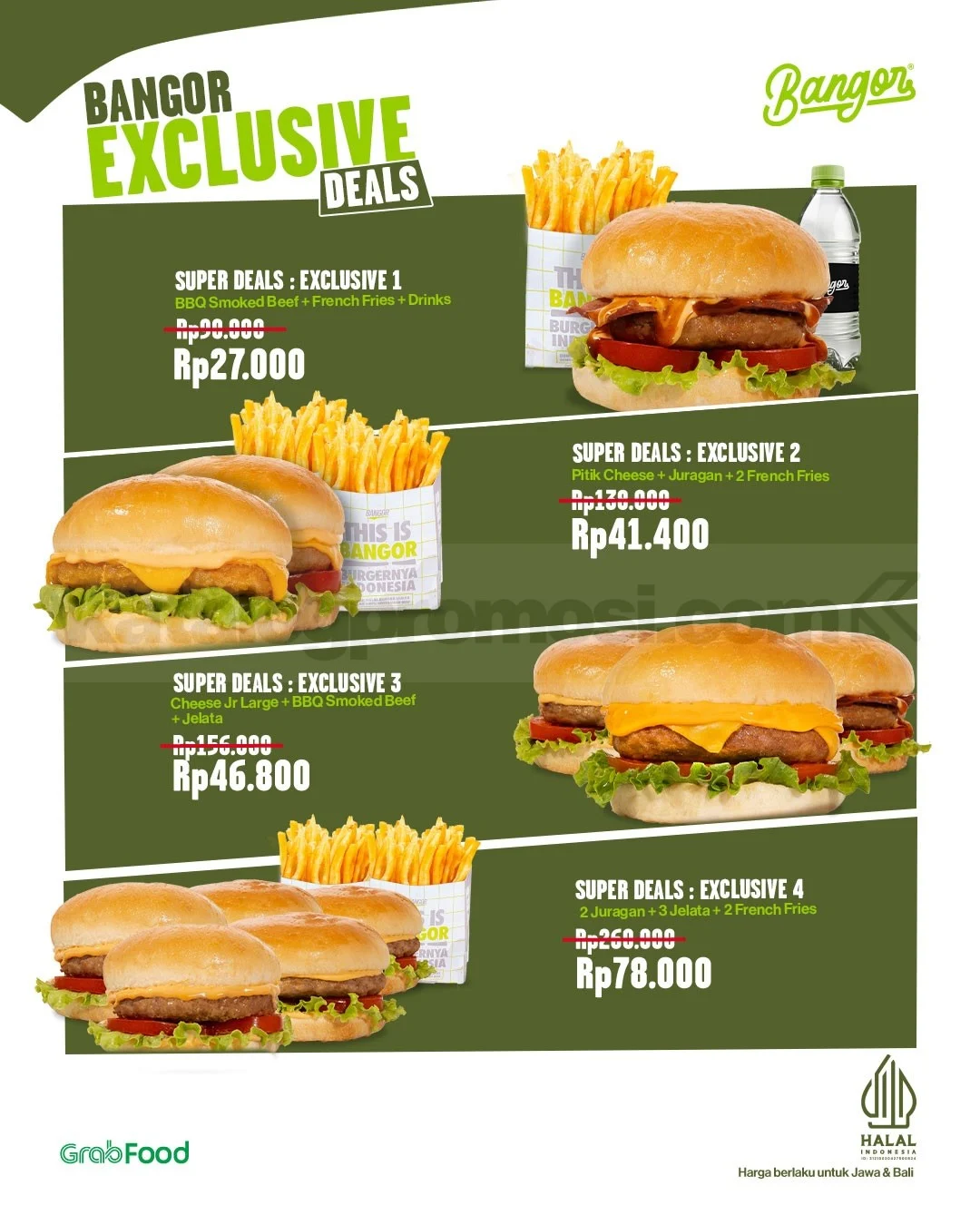 Promo Burger Bangor Diskon 70% di GrabFood Setiap Selasa!