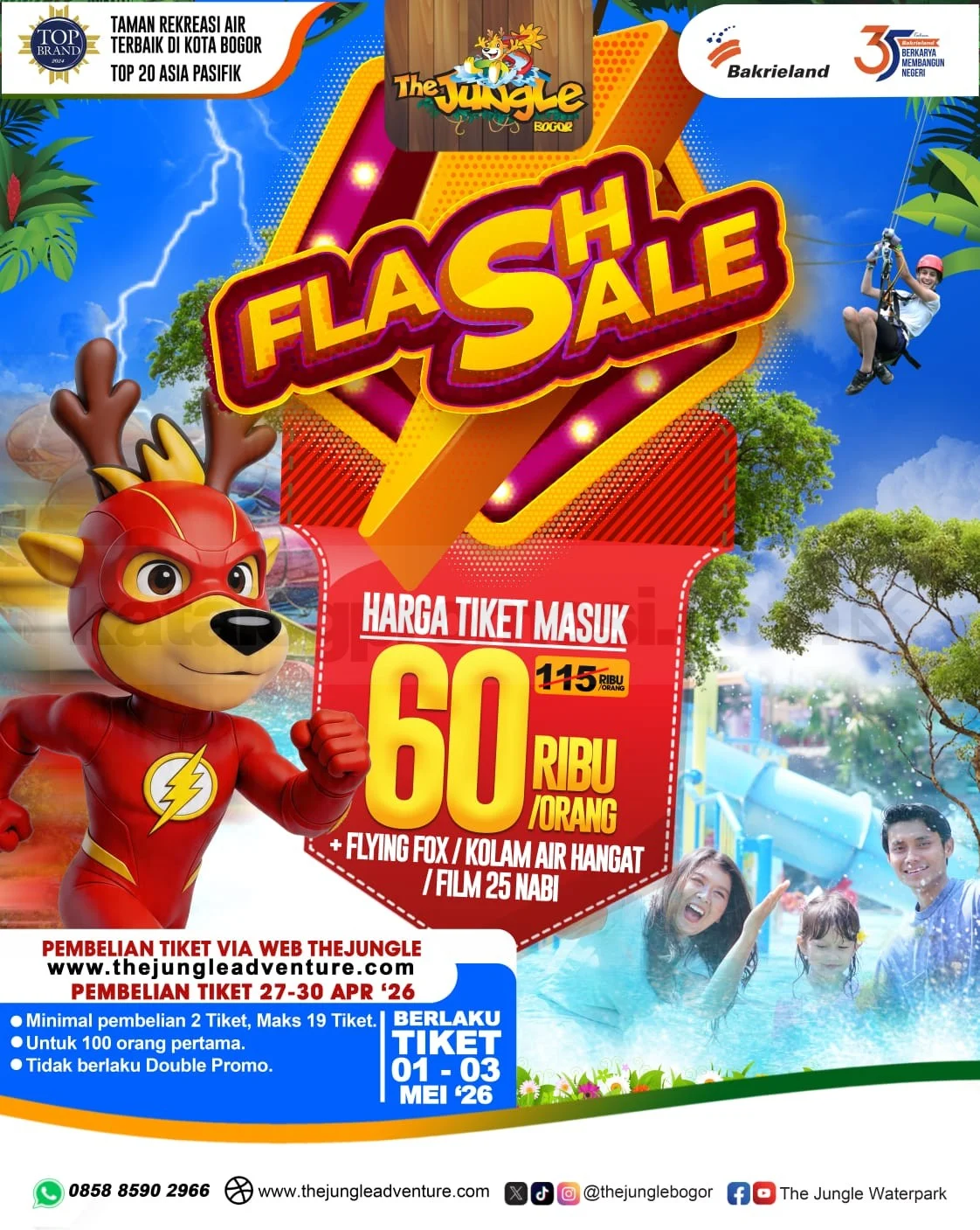 Promo Flash Sale The Jungle Bogor Tiket Hanya Rp60.000!