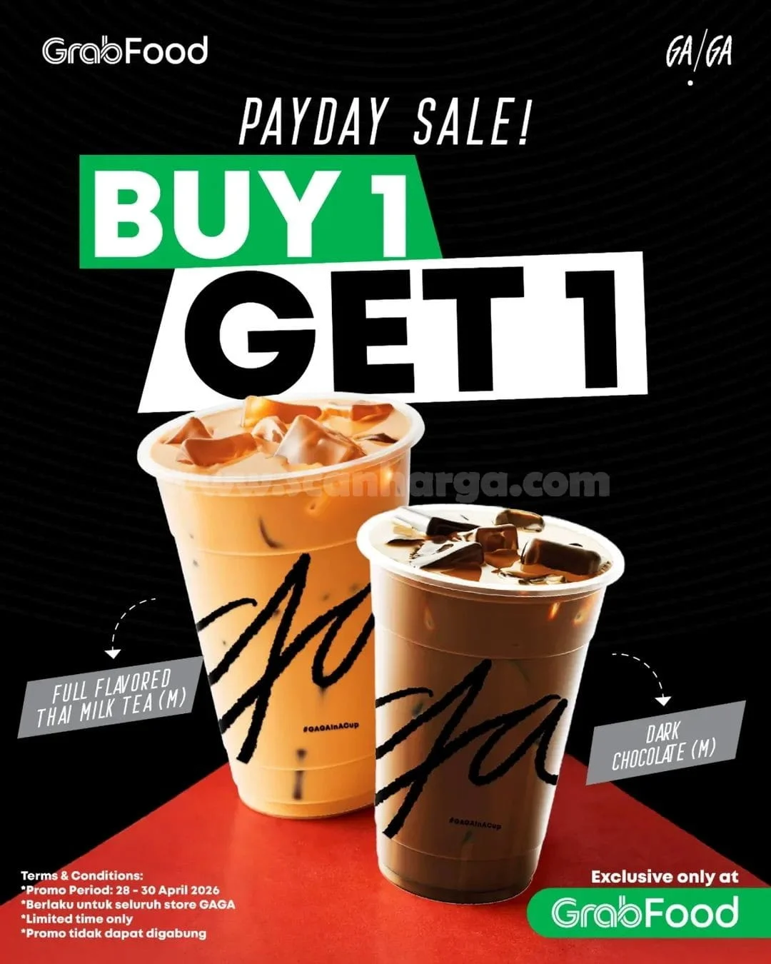 Promo GAGA Payday Sale: Buy 1 Get 1 Free di GrabFood