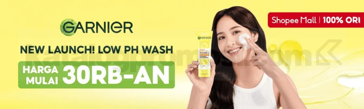 Promo Garnier Low pH Wash Mulai Rp30 Ribu di Shopee 2026