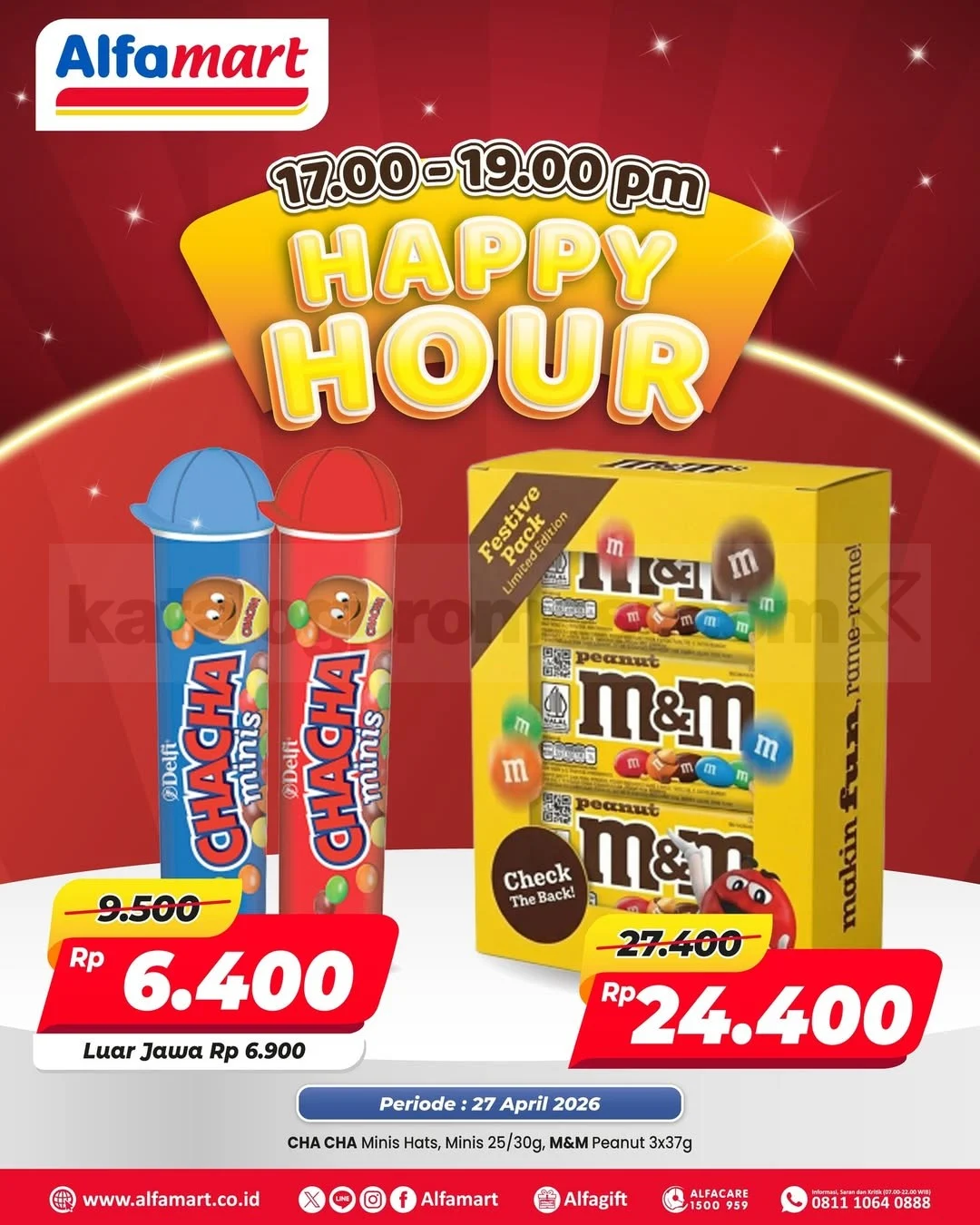Promo Happy Hour Alfamart 27 April 2026: Cokelat Murah 2 Jam!