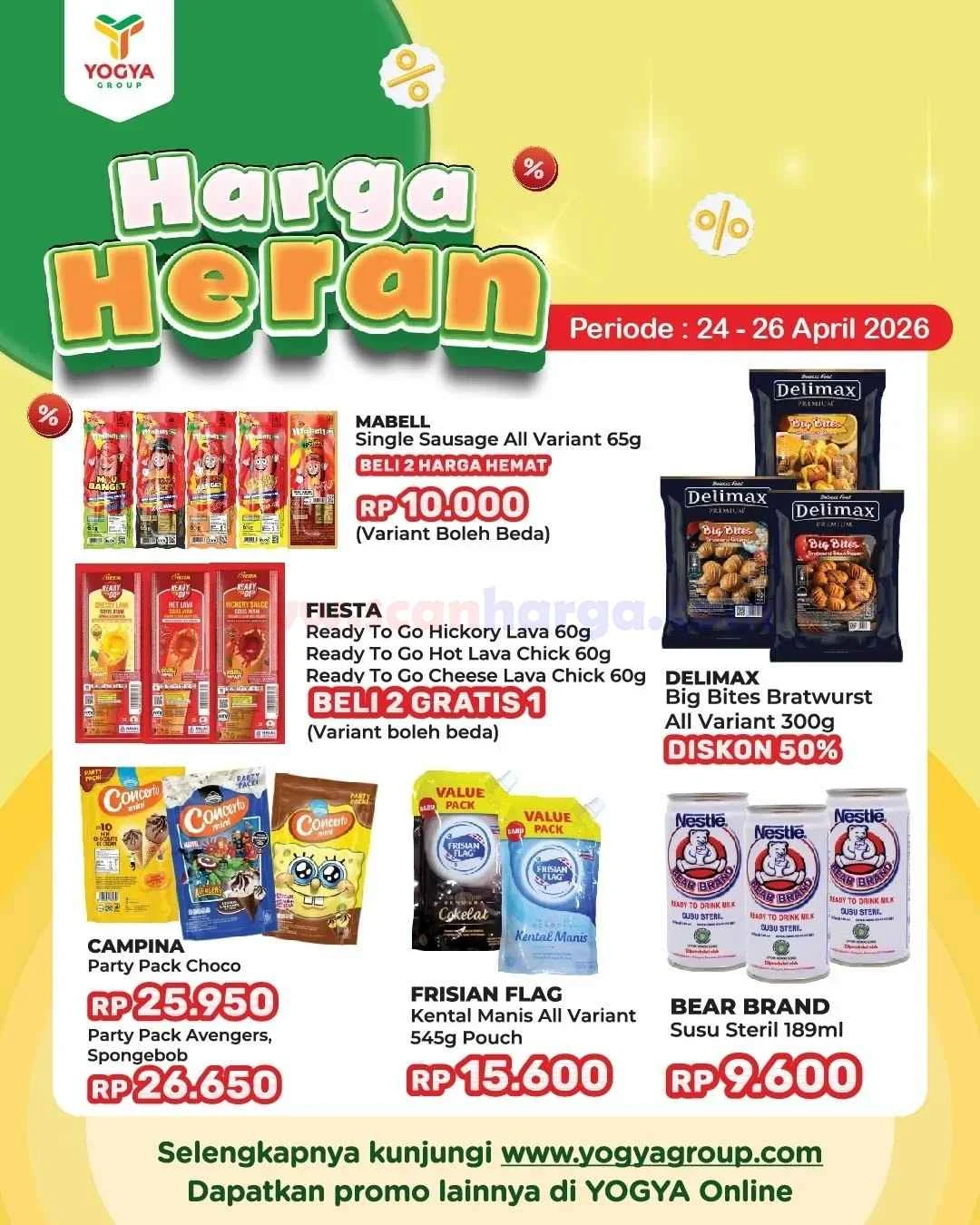 Promo Harga Heran Toserba Yogya & Griya 24-26 April 2026