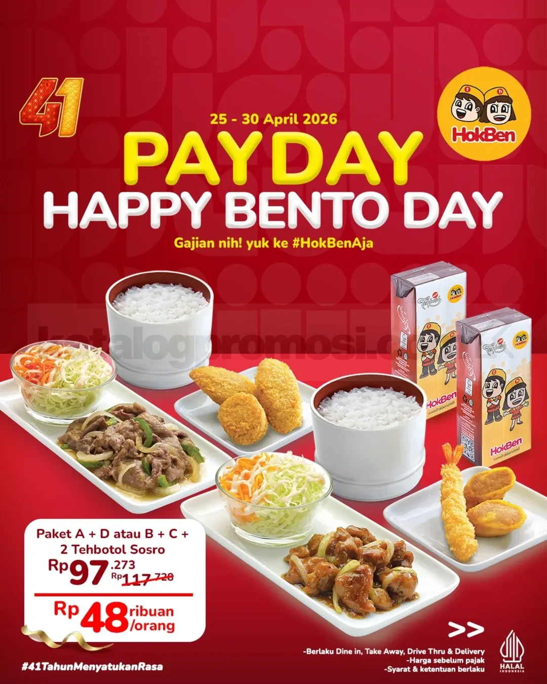 Promo HokBen Payday April 2026: Bento Hemat Mulai 47 Ribu