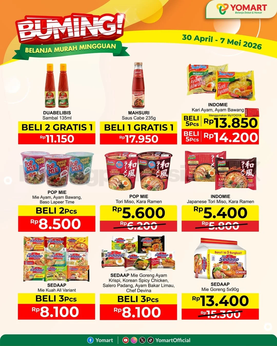 Promo JSM Yomart BUMING: Belanja Hemat 30 April - 07 Mei 2026