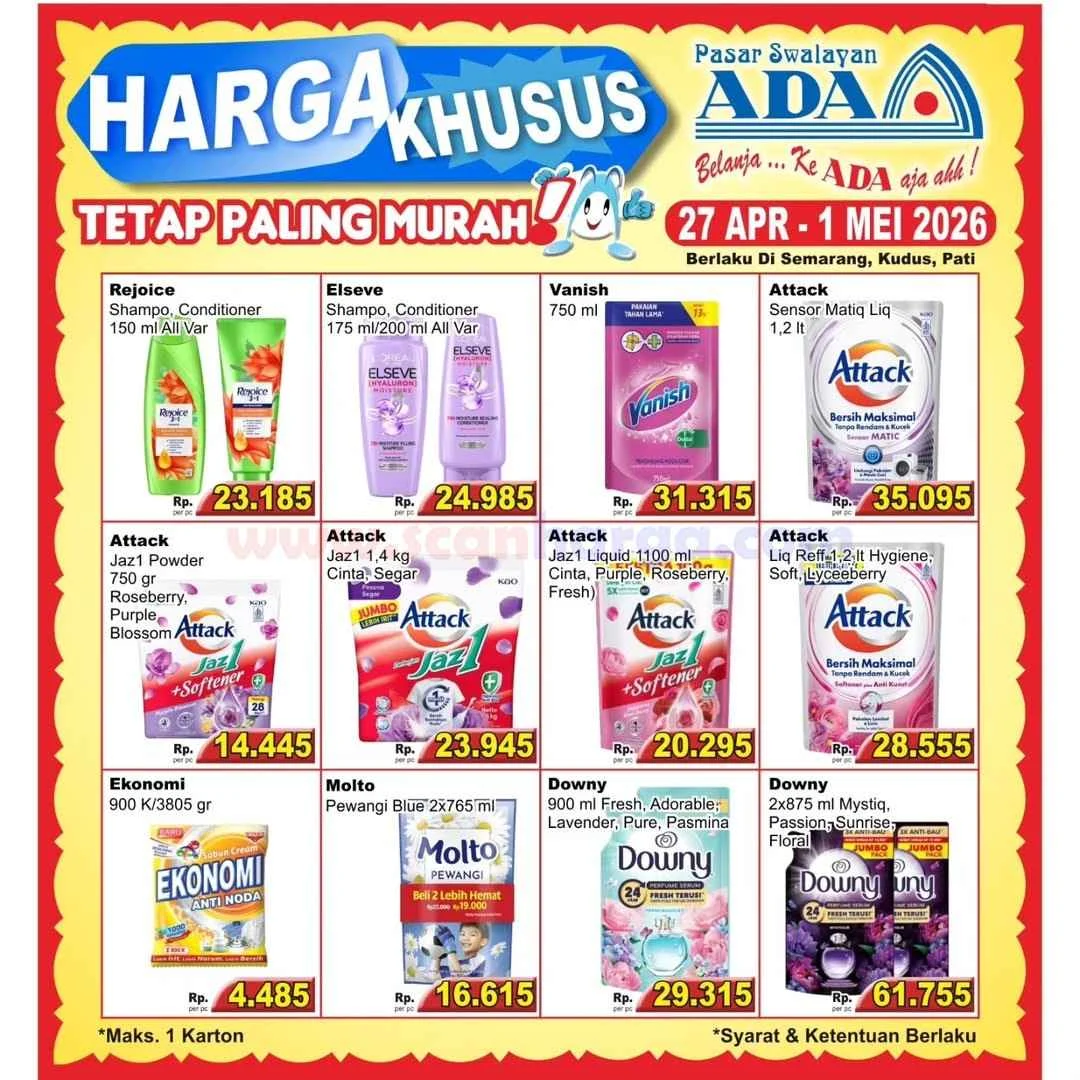 Promo Katalog Ada Swalayan Weekday Harga Khusus 27 April - 1 Mei 2026