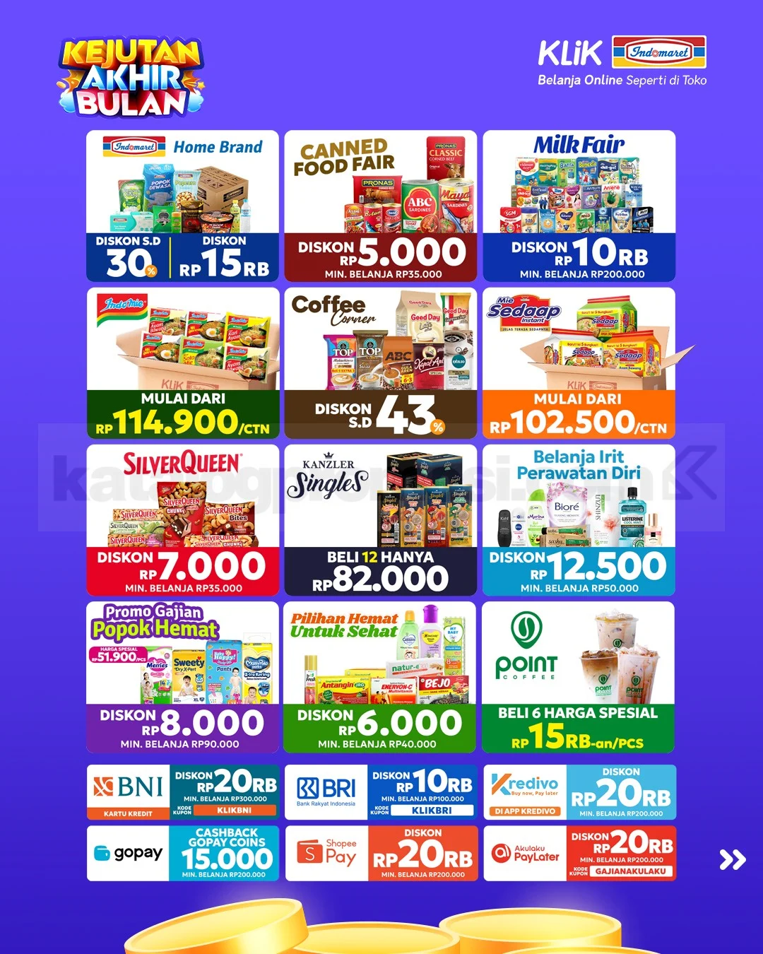 Promo Kilat Klik Indomaret: Diskon 50% & B1G1 di Akhir Bulan