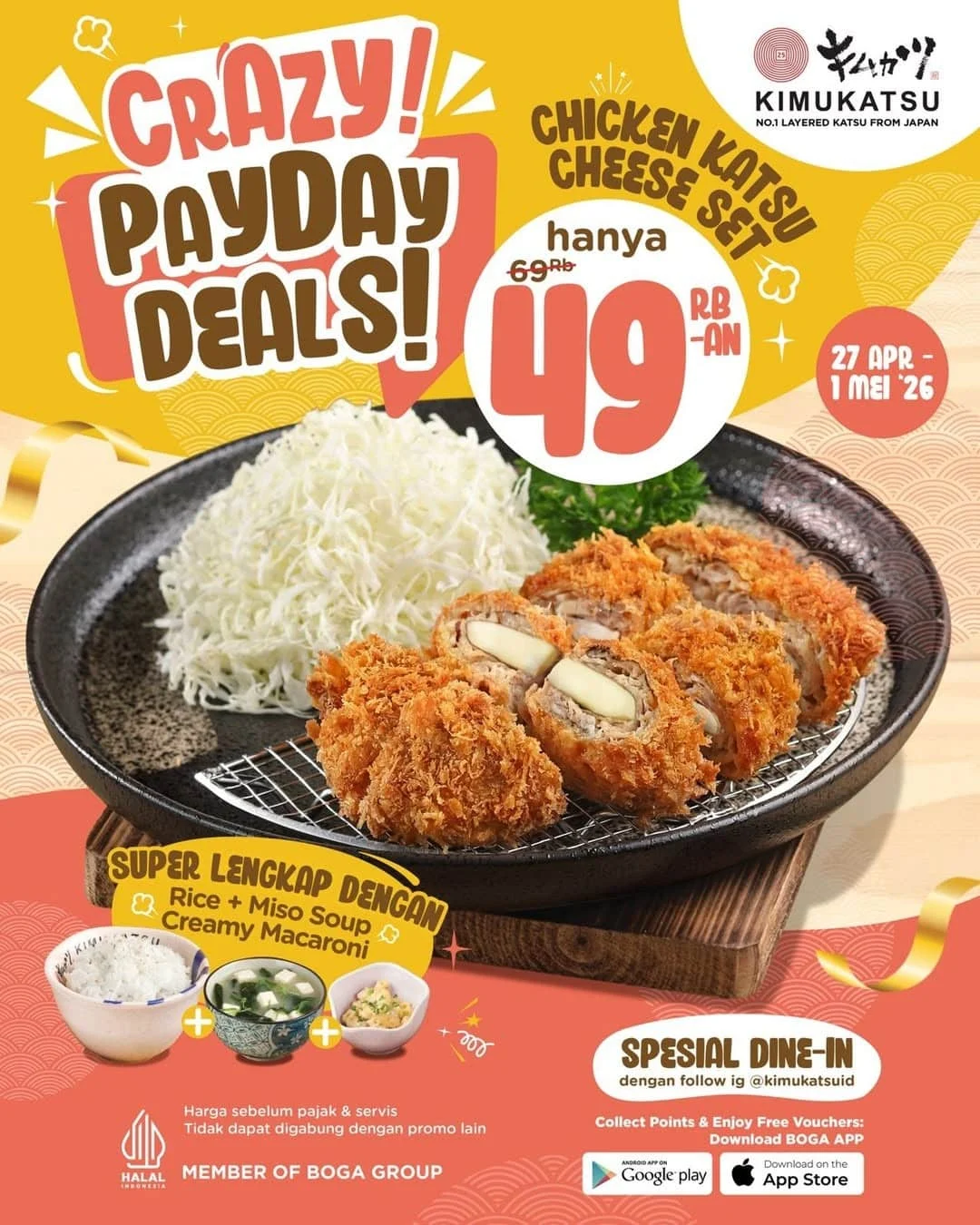 Promo Kimukatsu Payday: Chicken Katsu Set Cuma Rp49.000!
