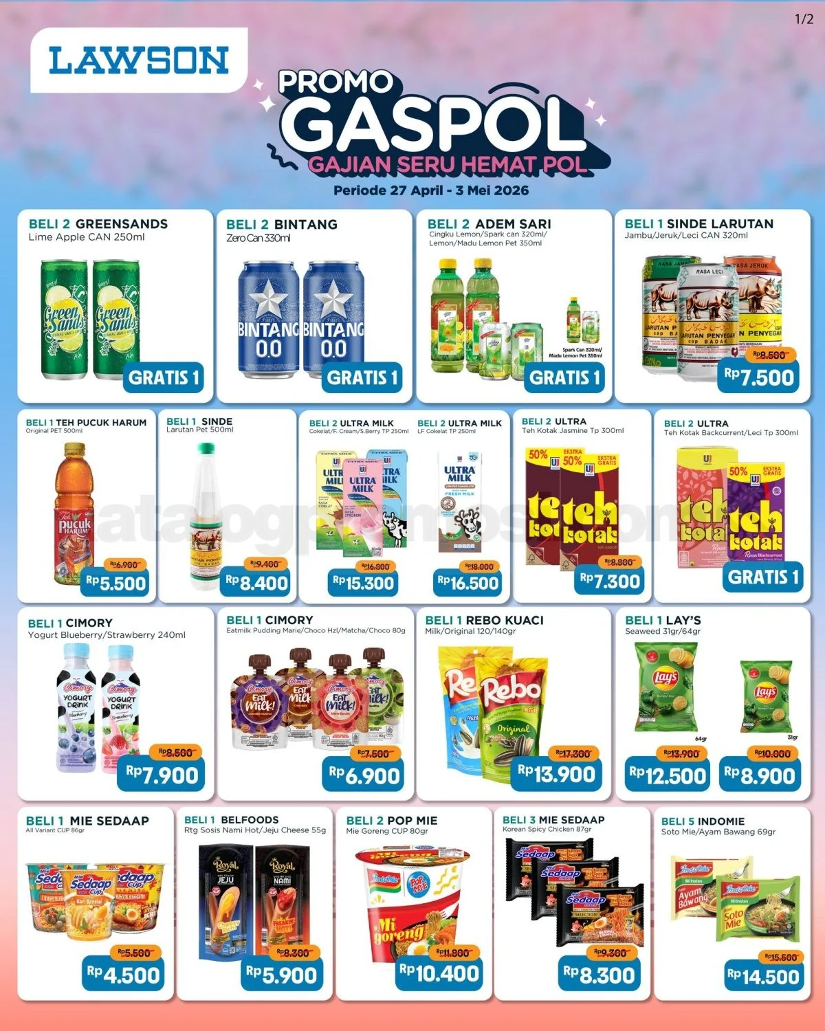 Promo Lawson GASPOL 27 April-3 Mei 2026: Beli 2 Gratis 1