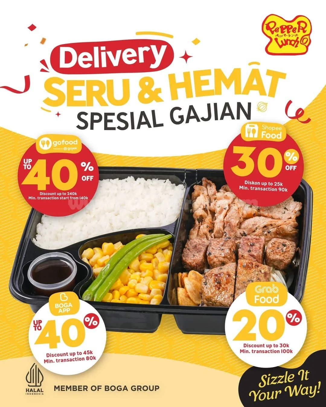 Promo Pepper Lunch Spesial Gajian Diskon 40%