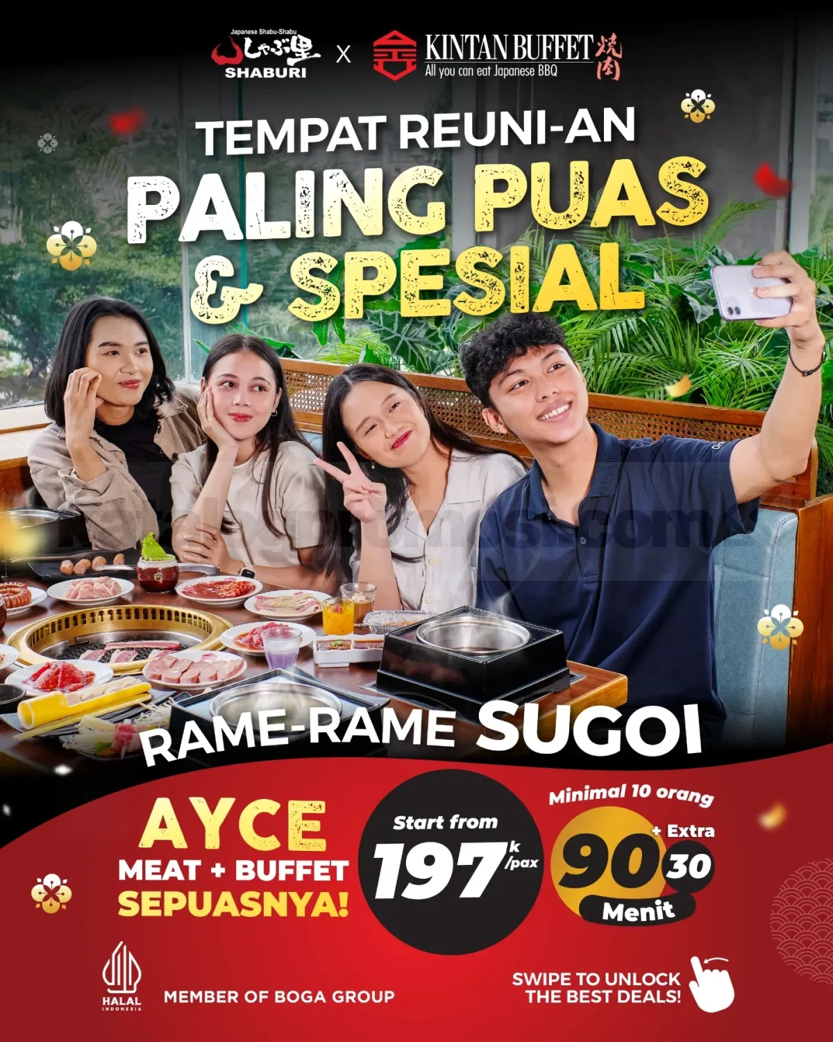 Promo Shaburi Kintan Buffet AYCE Mulai Rp197.000 Seluruh Outlet