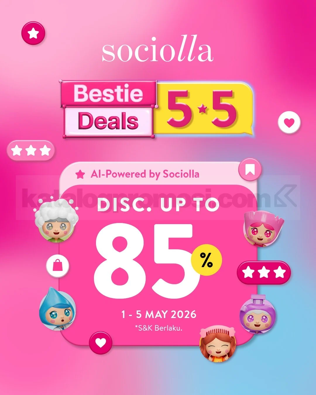 Promo Sociolla Double Date 5.5: Diskon Beauty hingga 85%