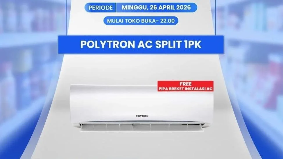 Promo Transmart Full Day Sale: AC Polytron 1 PK Diskon Rp 1,3 Juta!