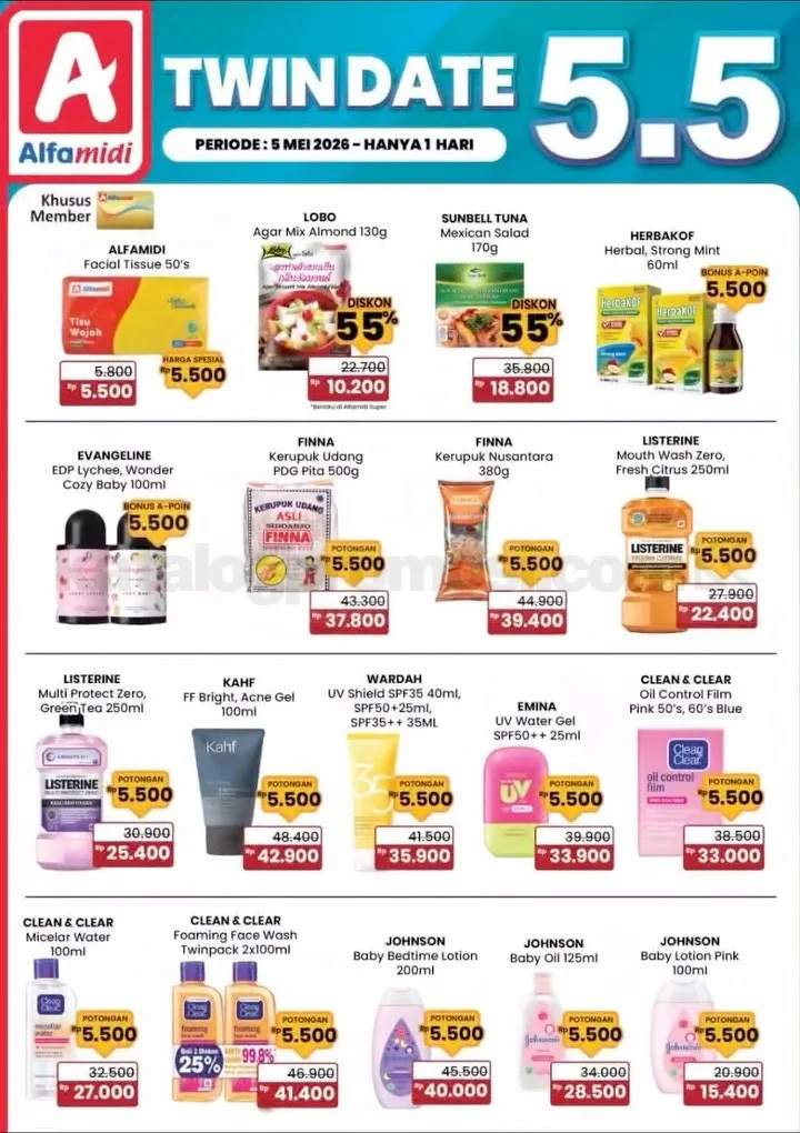 Alfamidi Gelar Promo 5.5 Twindate: Beli 1 Gratis 1 Serbu!