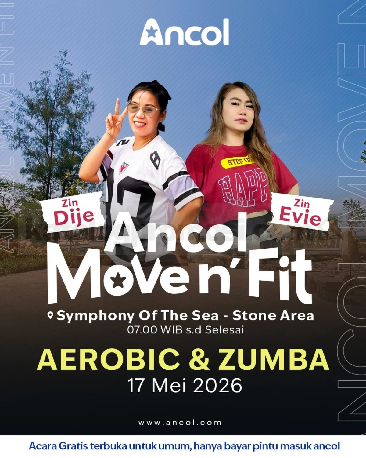 Ancol Move’n Fit: Aerobik & Zumba Gratis 17 Mei