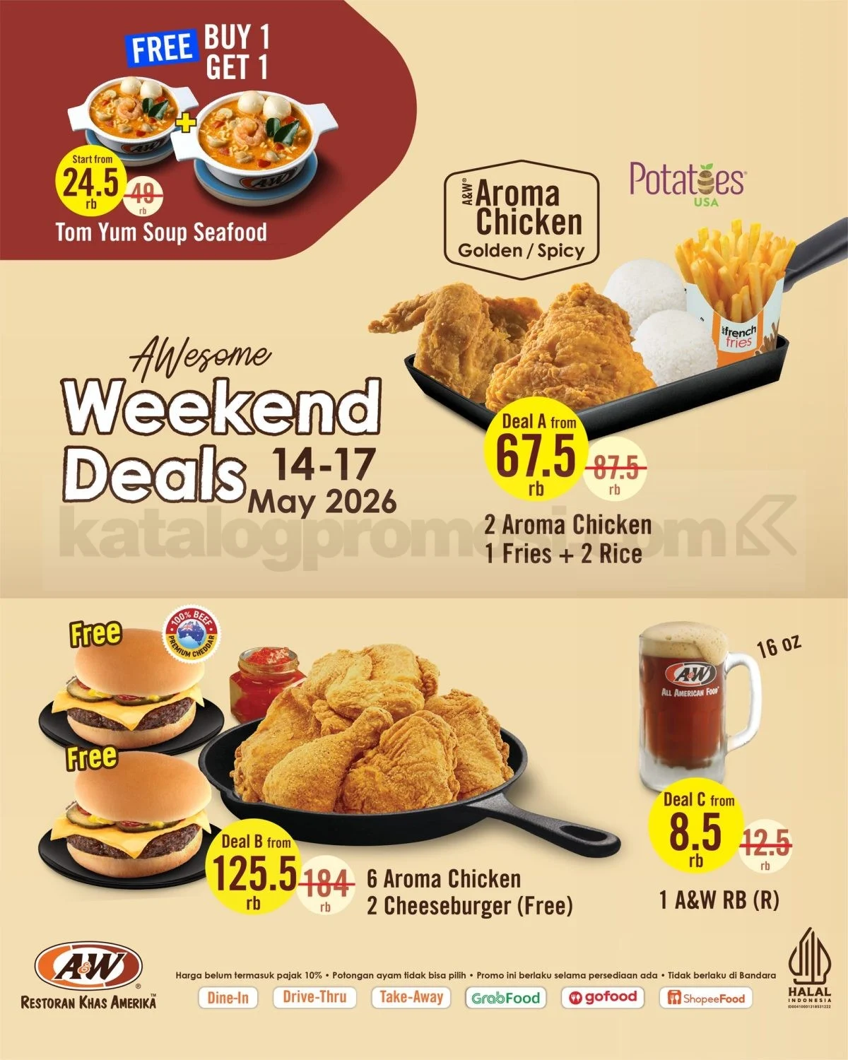 A&W: Promo Weekend Seru Mulai Rp 8.500!