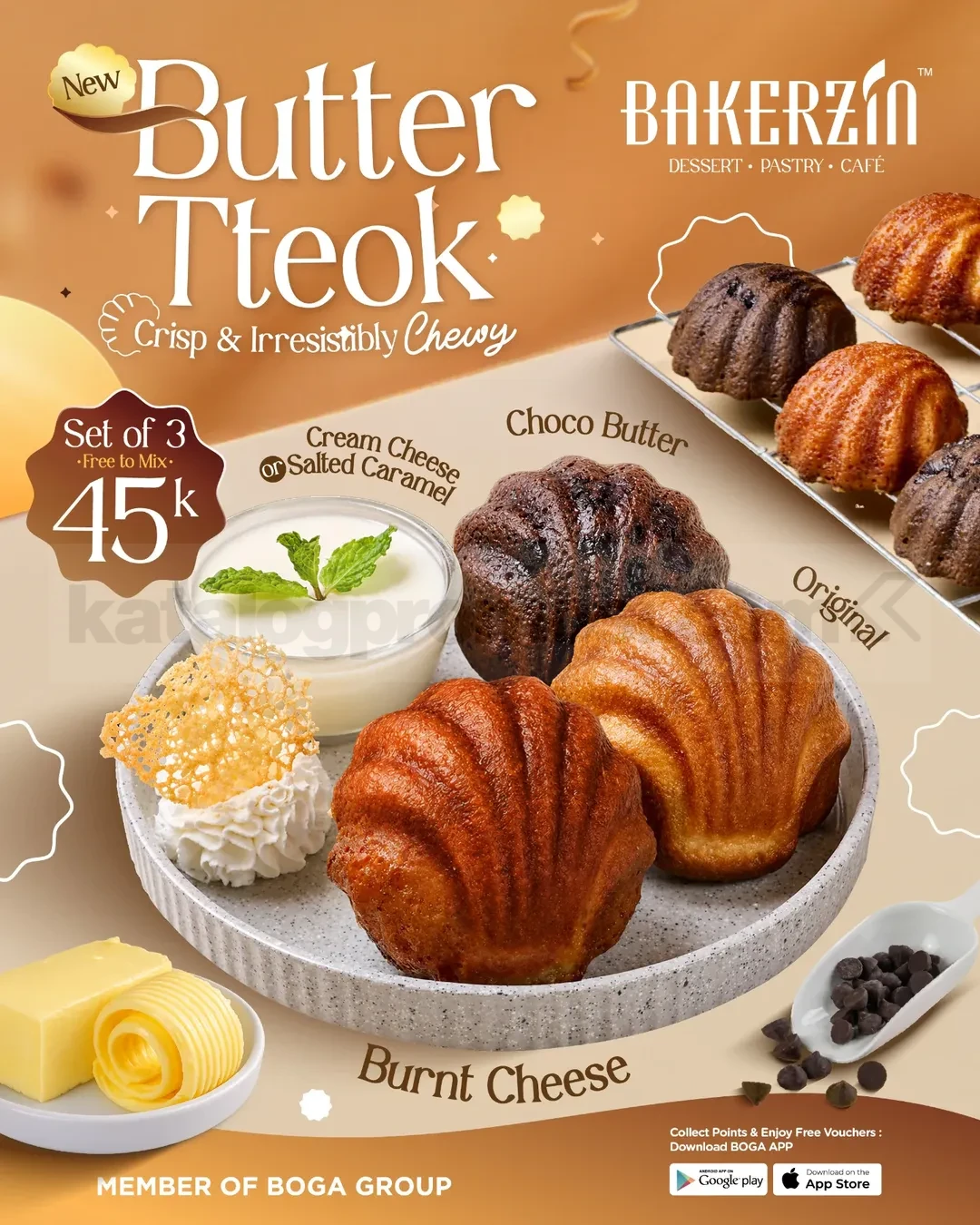 Bakerzin: 3 Set Butter Tteok Viral Rp 45 Ribu!
