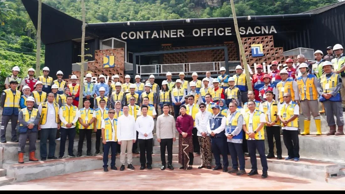 Bendungan Bagong Trenggalek Maju Pesat, Gibran Apresiasi Kinerja PTPP