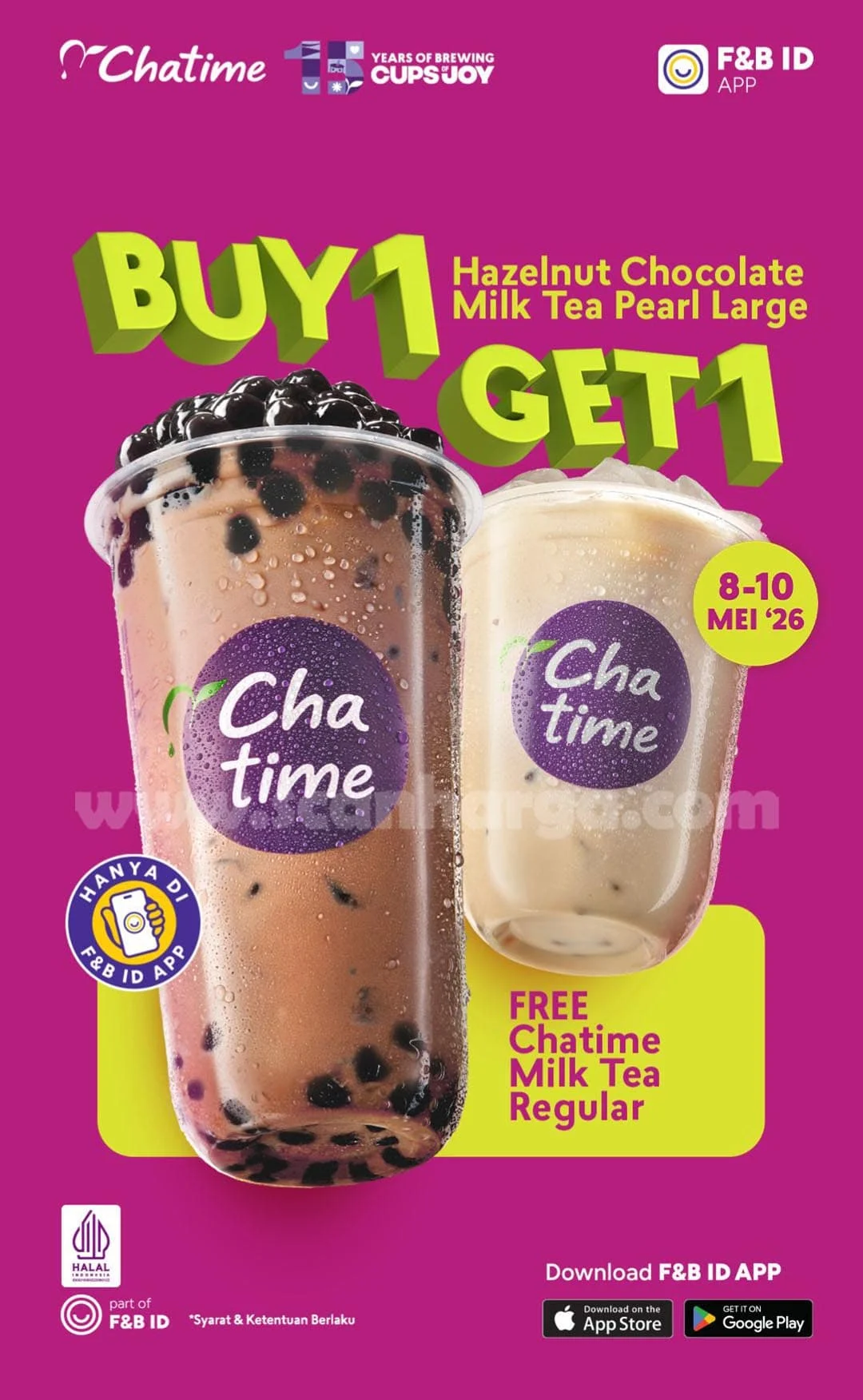 Chatime Beli 1 Gratis 1: Promo Akhir Pekan Mei 2026!