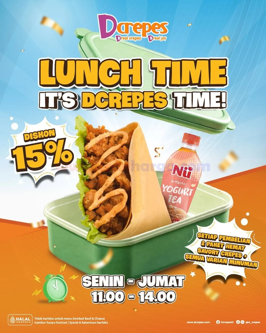 DCrepes: Diskon 15% Paket Hemat Savory Crepes Mei 2026