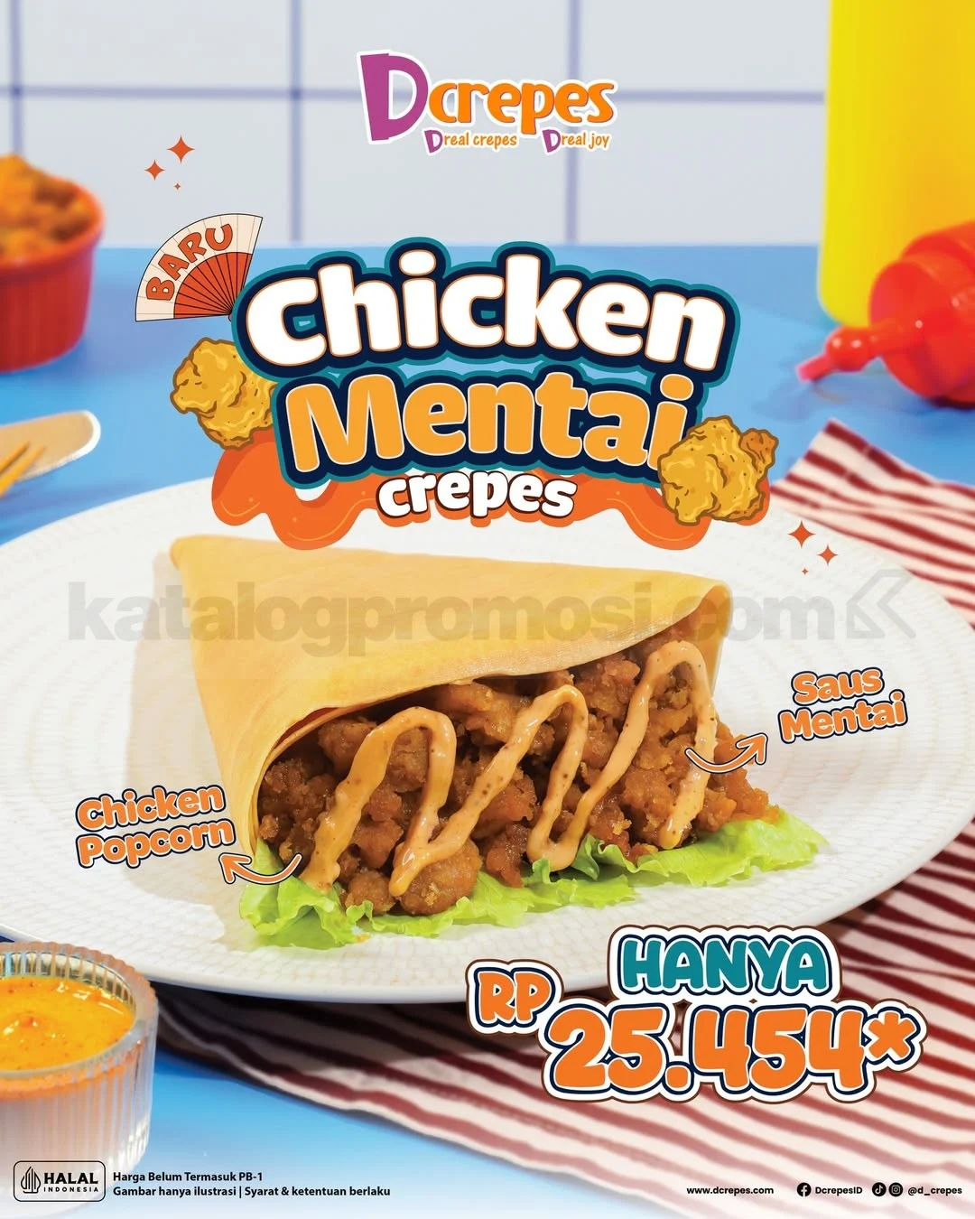 Dcrepes Hadirkan Chicken Mentai Crepes, Sensasi Gurih Creamy!