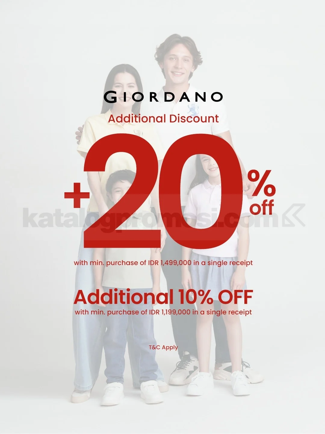 Giordano Tawarkan Diskon Ganda 20% + 10% Mulai 8 Mei 2026