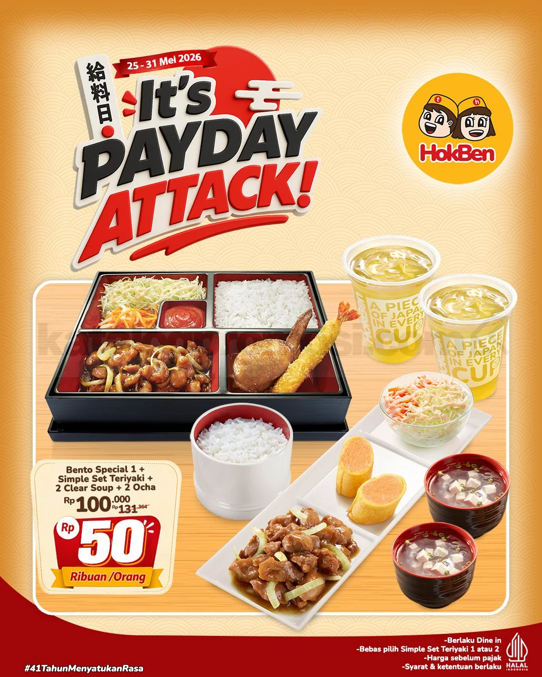HokBen Tawarkan Paket Bento Hemat Mulai Rp 50 Ribuan