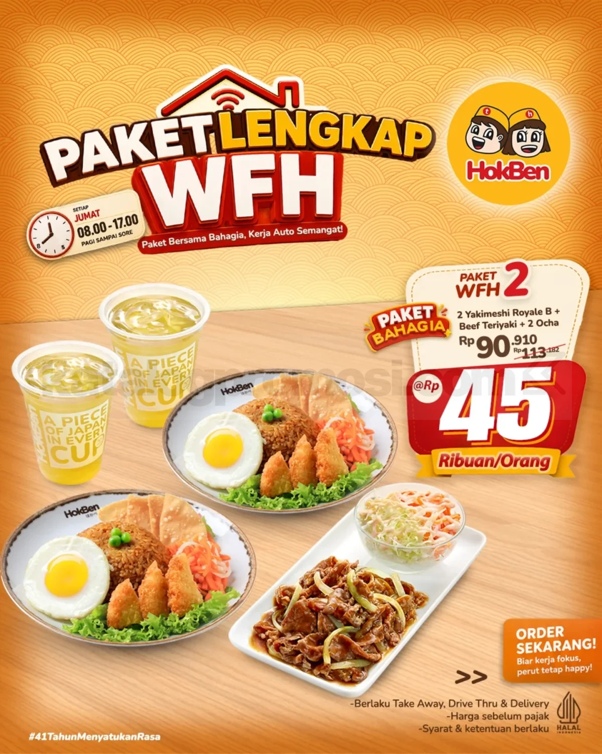 HokBen Tawarkan Paket WFH Hemat Mulai Rp 32 Ribu Tiap Jumat