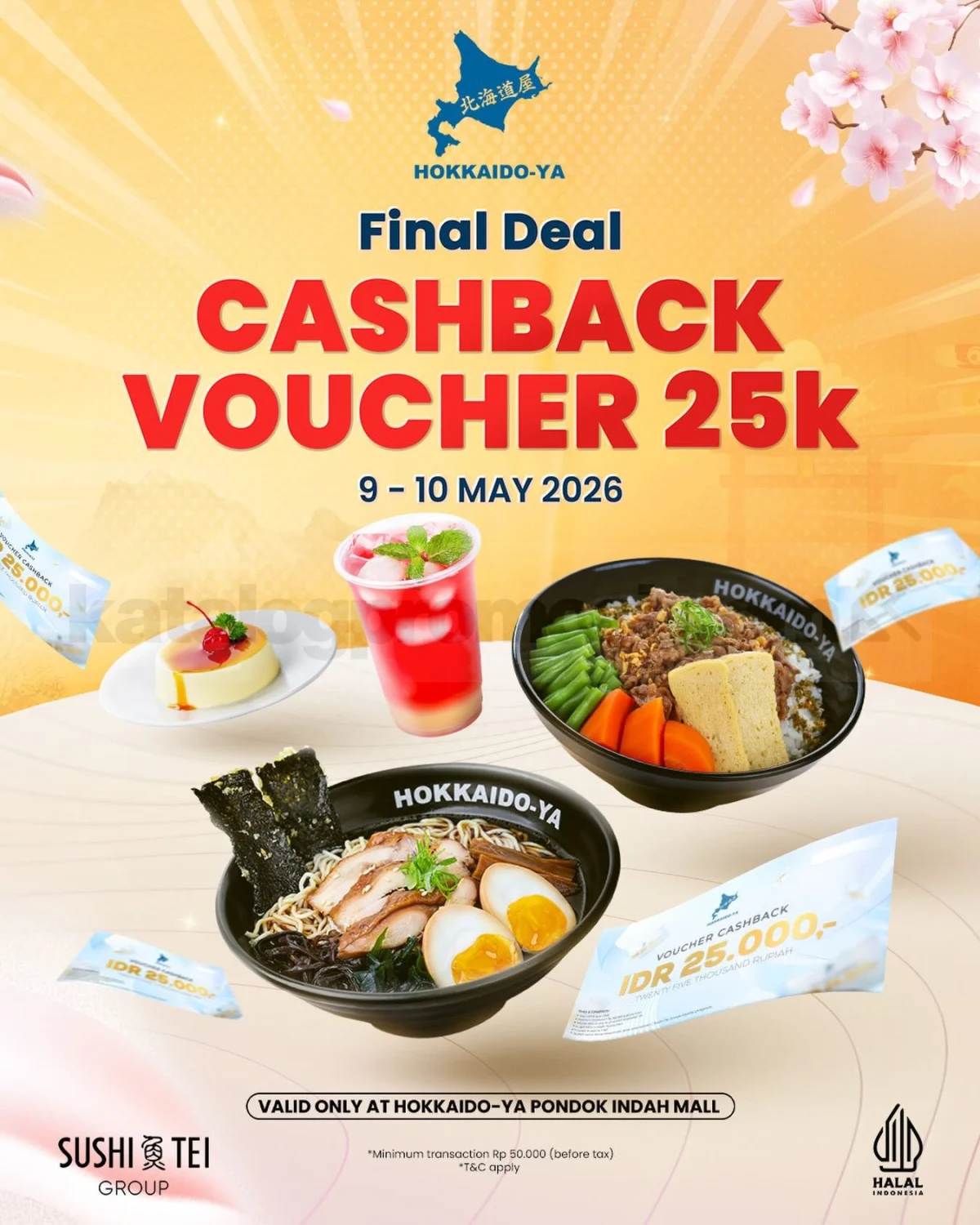 Hokkaido-Ya: Cashback Rp 25.000 di Pondok Indah Mall 1!