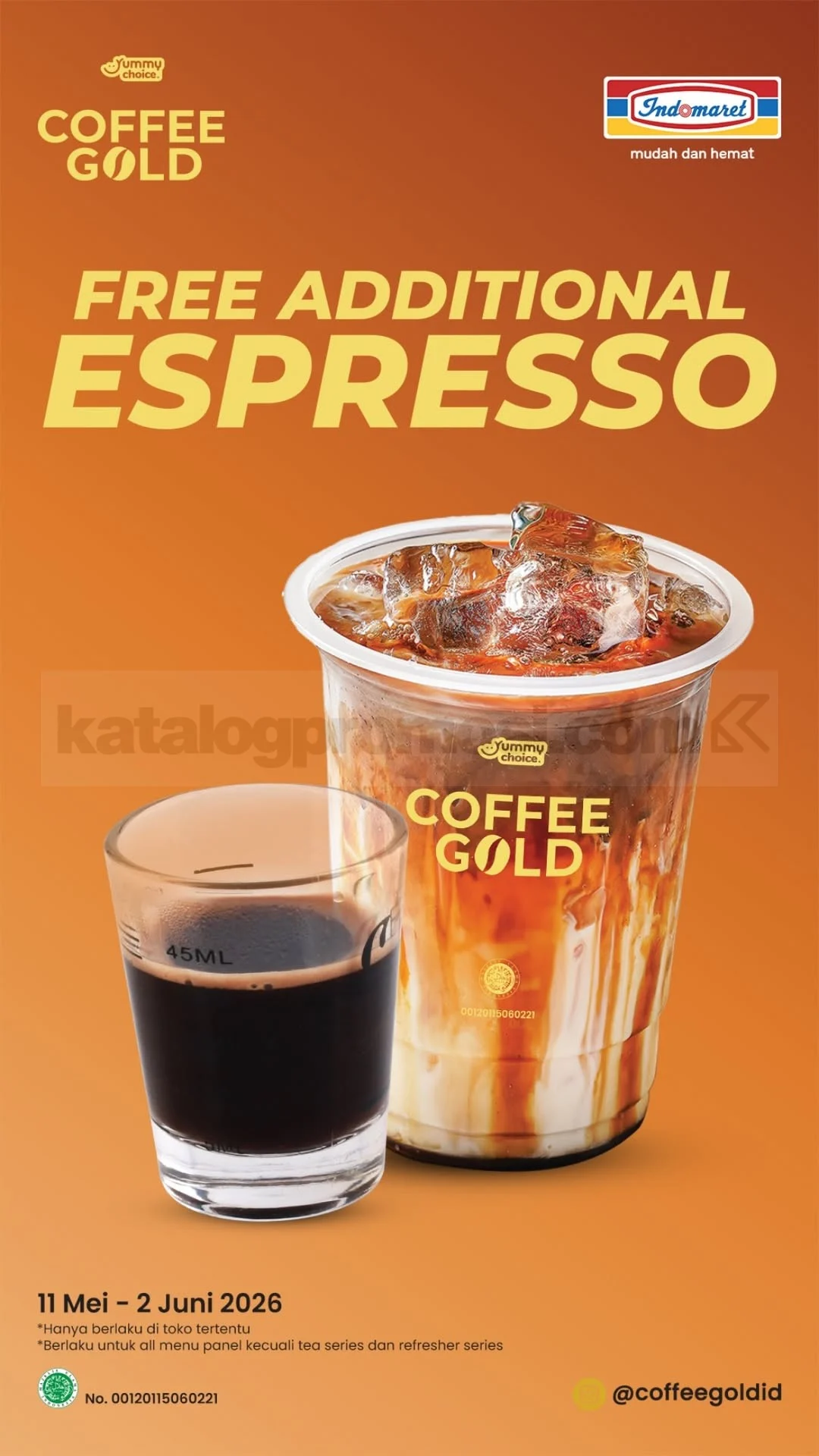 Indomaret Coffee Gold: Espresso Tambahan Gratis 11 Mei - 2 Juni