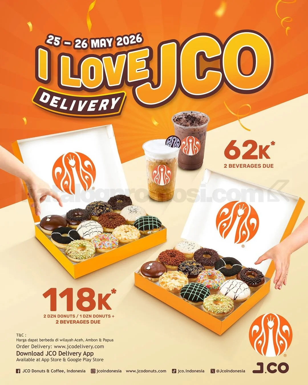 JCO Gelar Promo "I LOVE JCO Delivery" 2 Lusin Donuts Rp 118.000