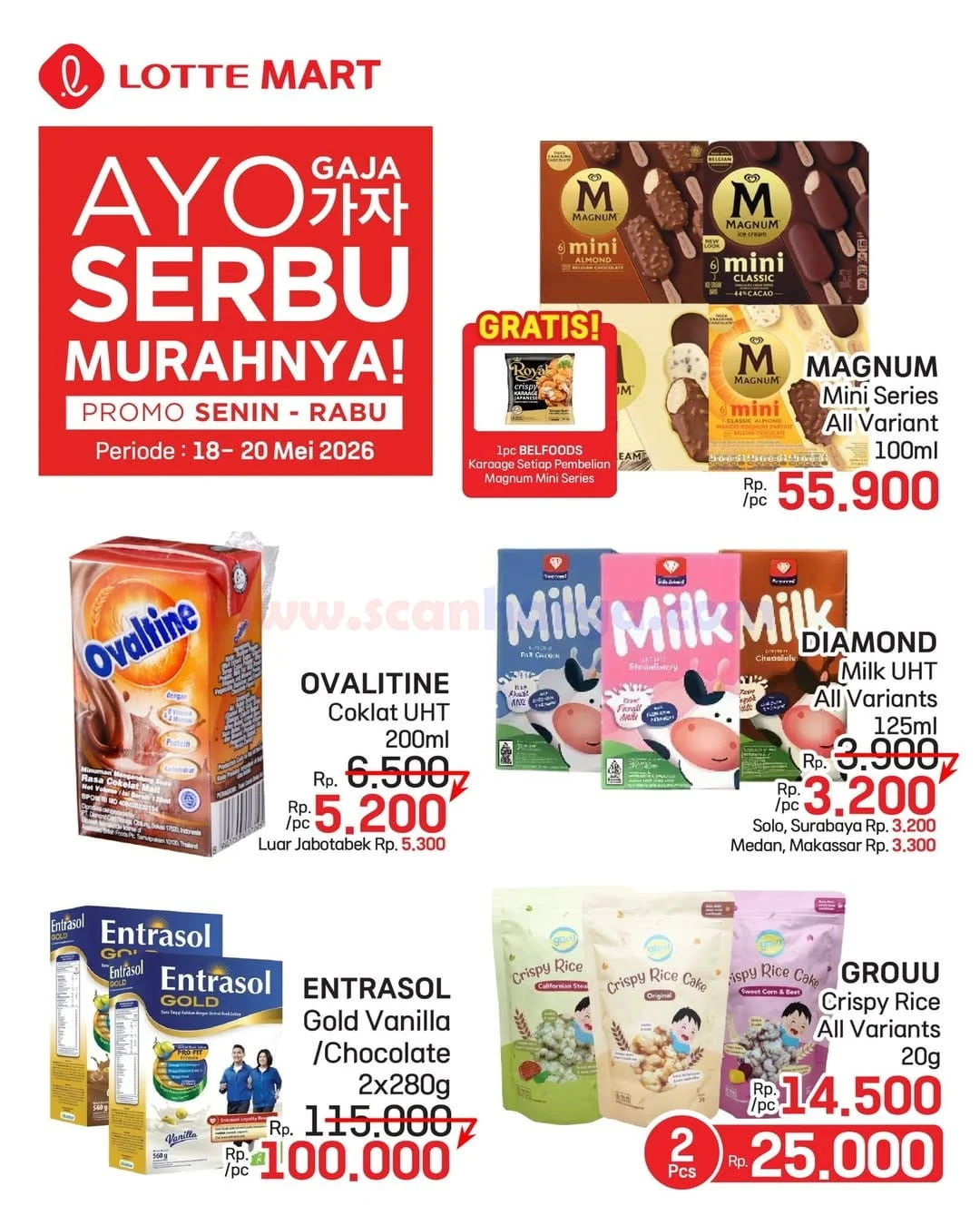 LOTTEMART SERBU Weekday: Diskon Heboh 18-20 Mei 2026!
