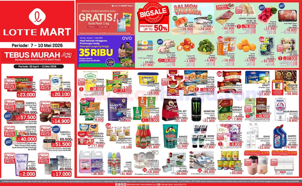 Lottemart Tebar Promo JSM 7-10 Mei 2026: Belanja Hemat Akhir Pekan