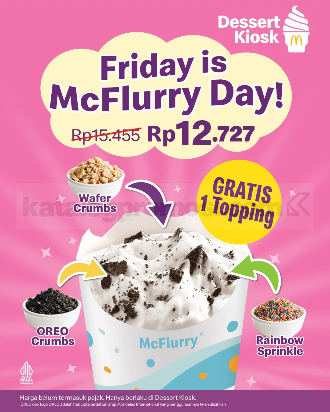 McFlurry McD: Jumat Manis, Topping Gratis Rp 12.727