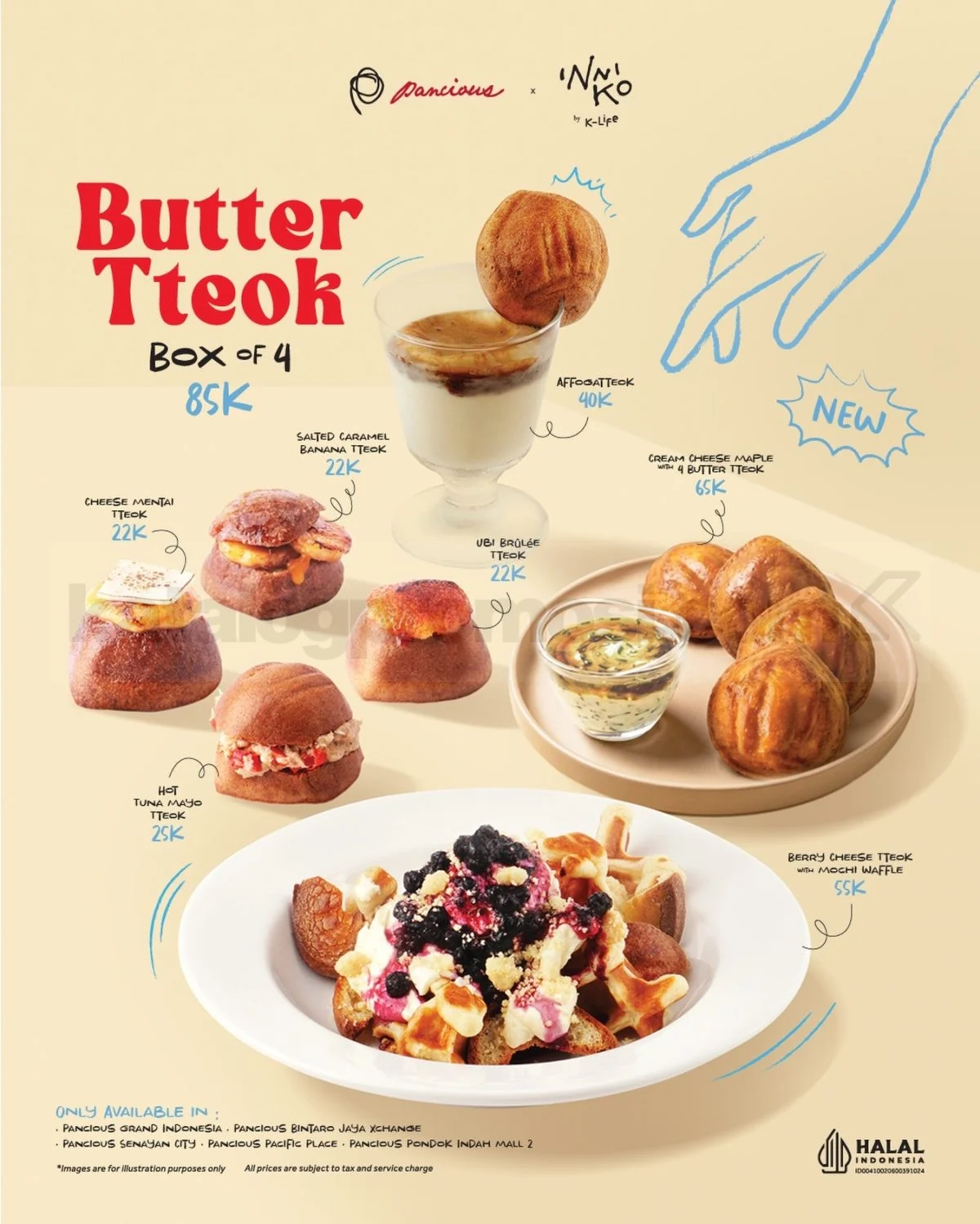 Pancious Rilis Butter Tteok Kekinian, Mulai Rp 22.000