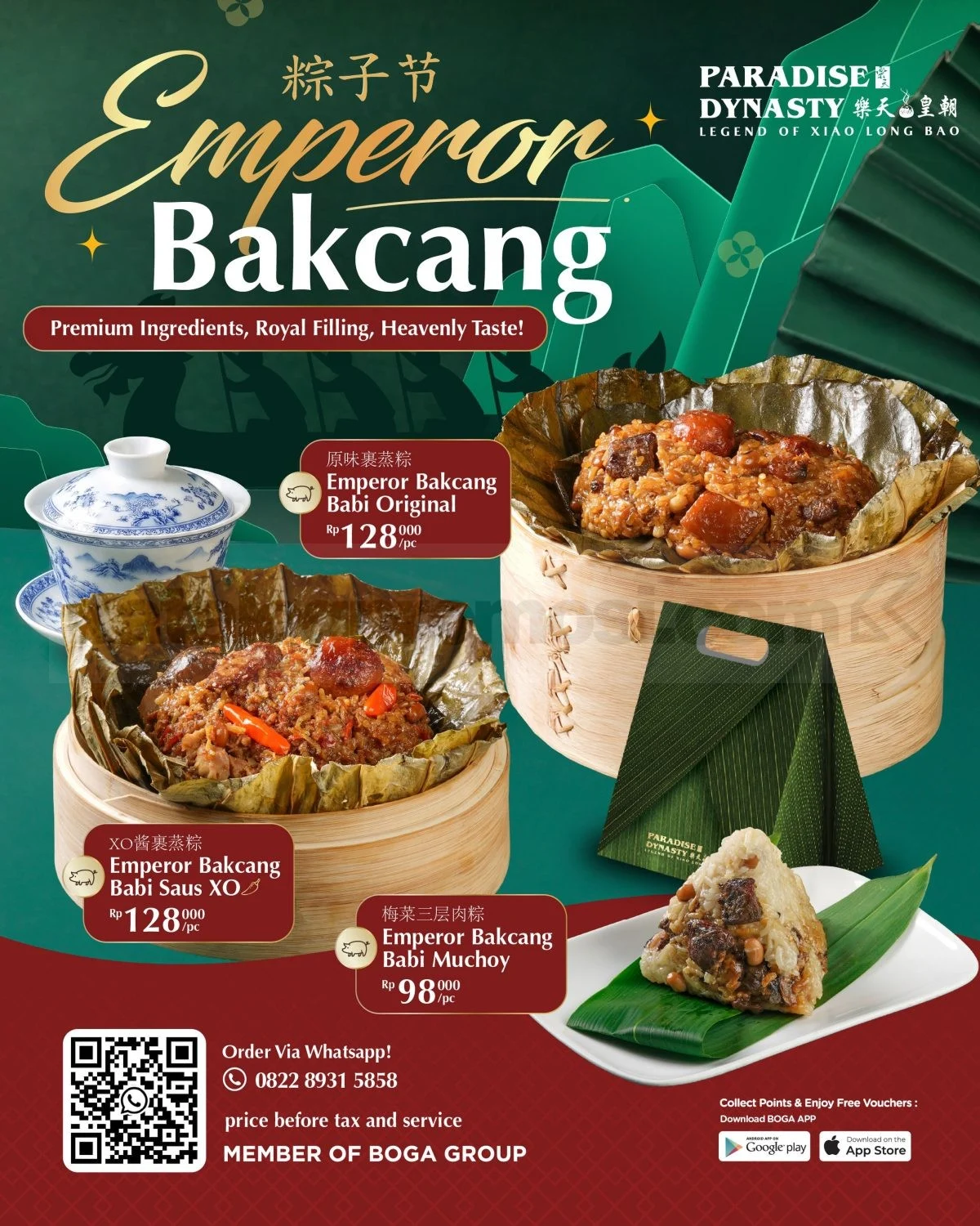 Paradise Dynasty Tawarkan Bakcang Premium, Cek Varian & Harga!