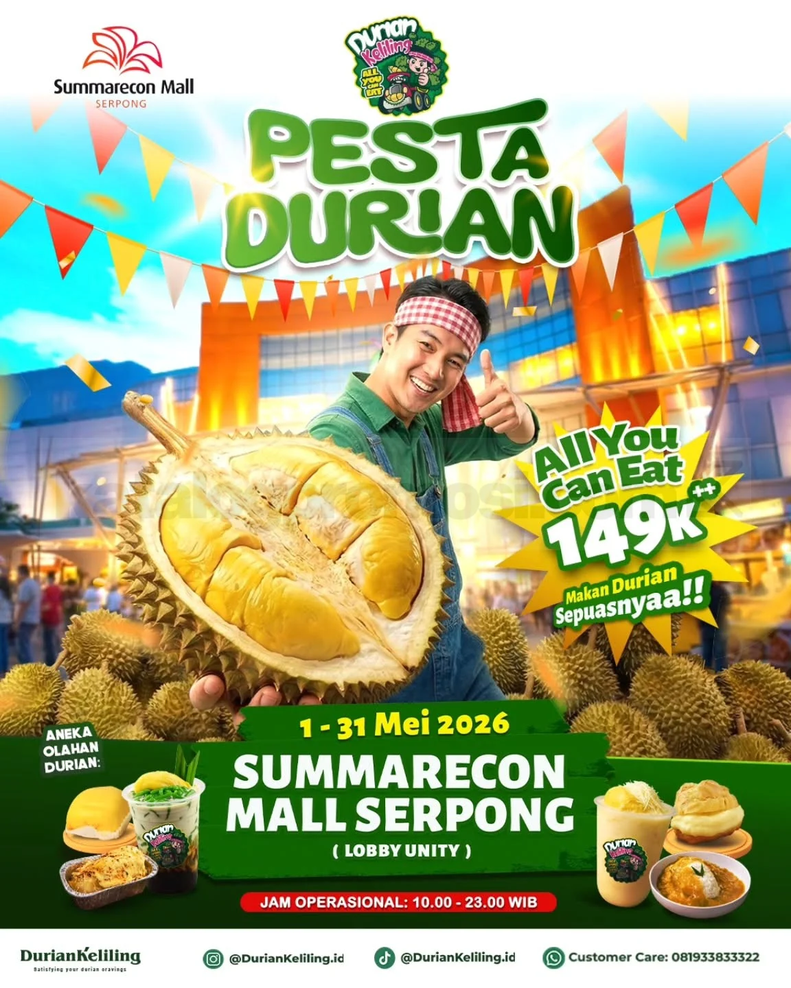 Pesta Durian Serpong: AYCE & Durian Premium Mei 2026