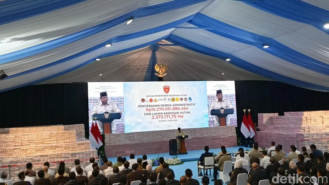 Prabowo Hadiri Penyerahan Denda Rp 10,2 T & Lahan 2,3 Juta Ha