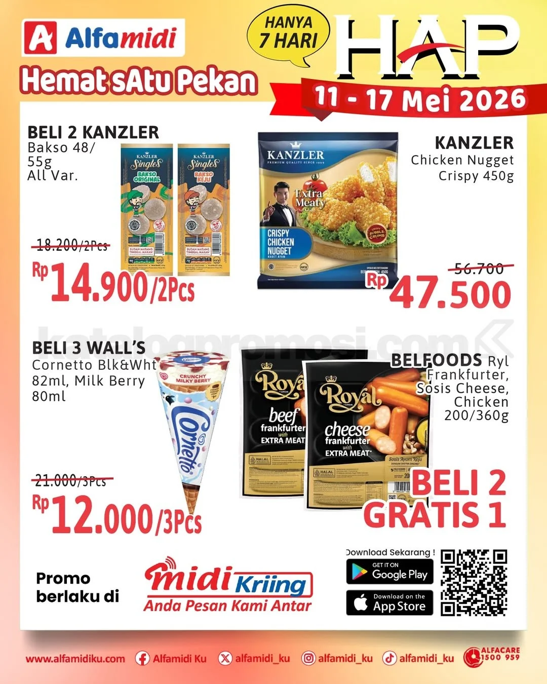 Promo Alfamidi HAP: Hemat Seminggu Penuh 11-17 Mei 2026