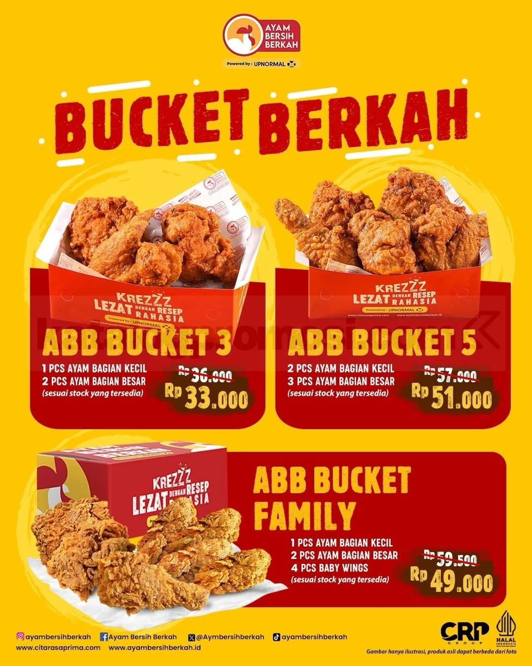 Promo Ayam Bersih Berkah: Paket Hemat Mulai Rp 33.000