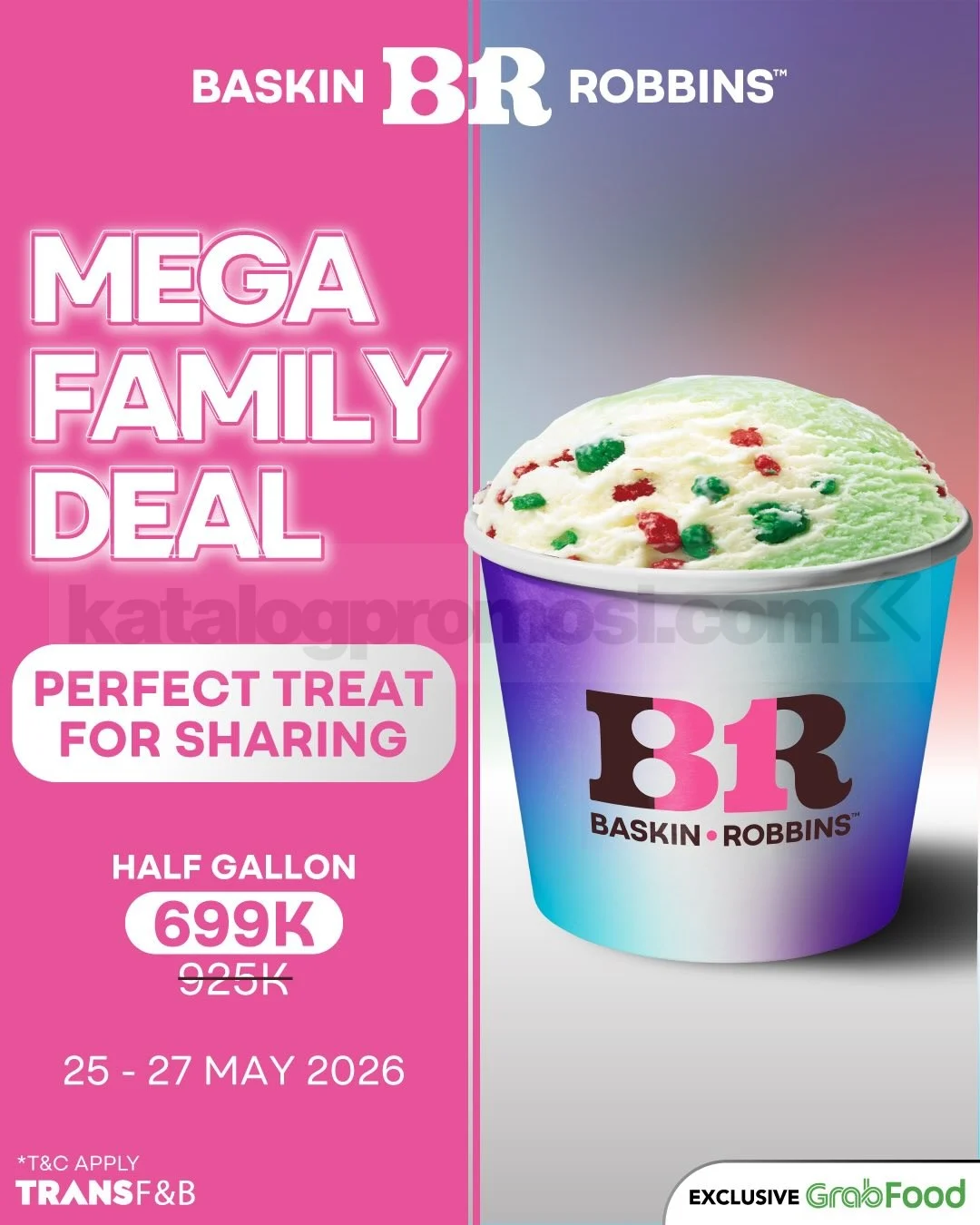 Promo Baskin Robbins: Mega Family Deal Hemat di GrabFood!