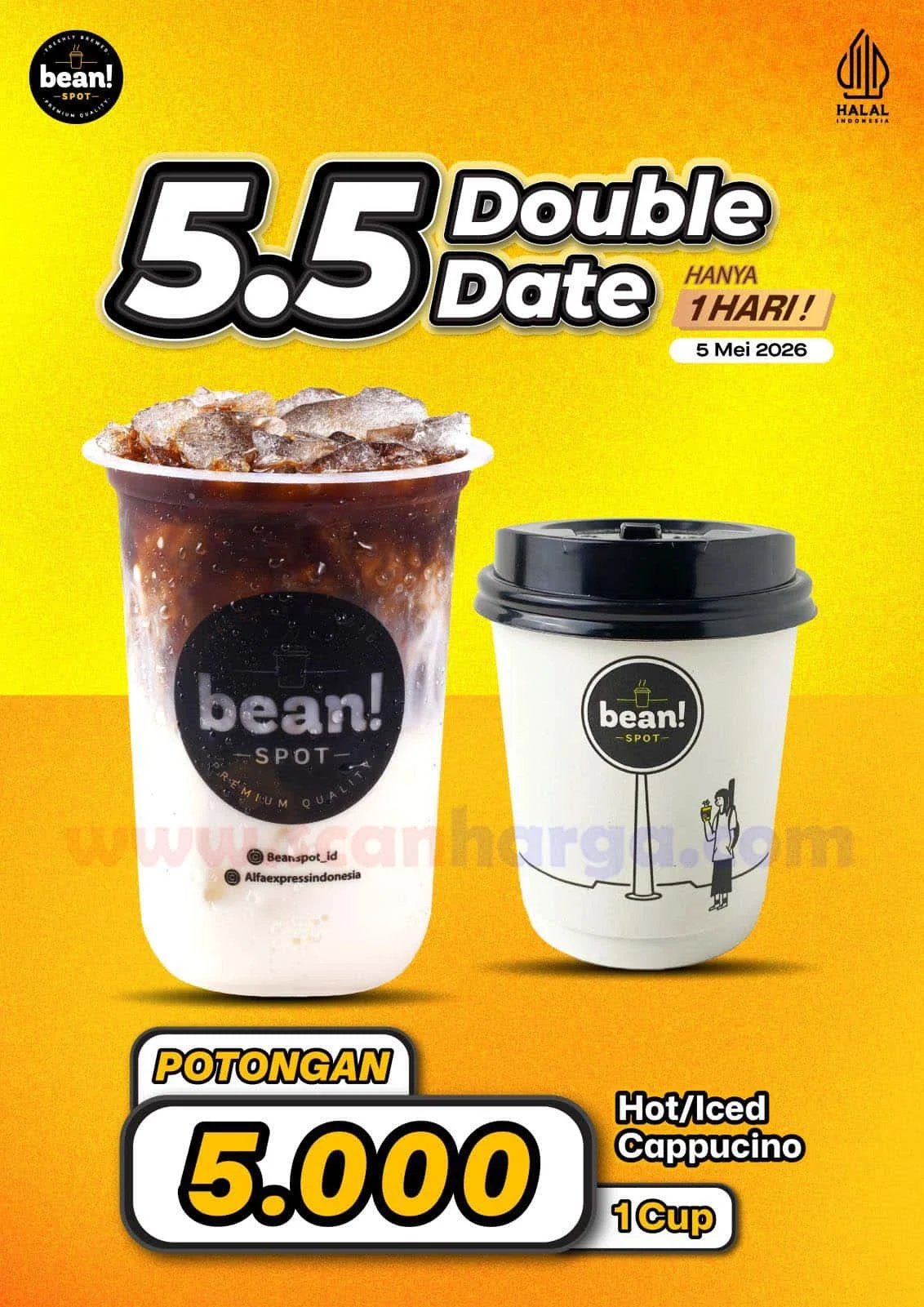 Promo Beanspot 5.5: Nikmati Potongan Rp 5.000 untuk Cappucino