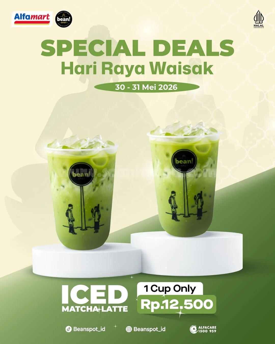 Promo Beanspot: Iced Matcha Latte Rp 12.500 untuk Waisak