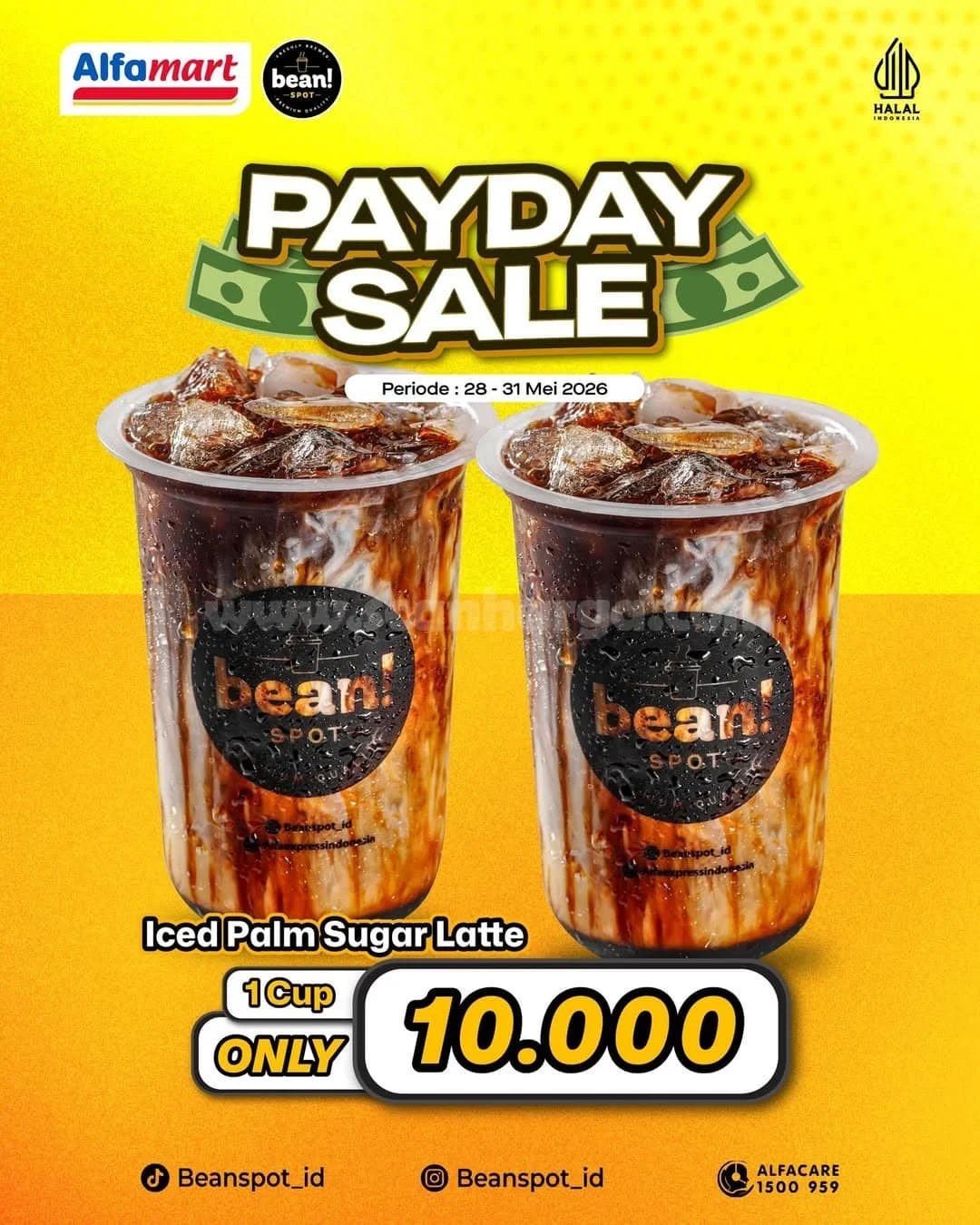 Promo Beanspot Payday Sale: Iced Palm Sugar Latte Hanya Rp 10.000!