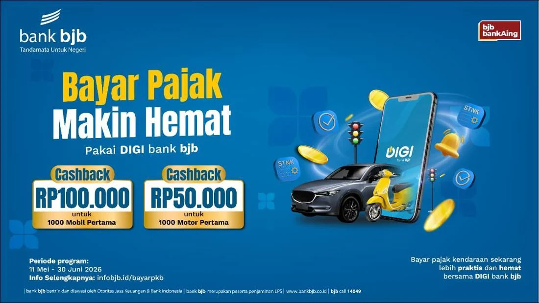 Promo Cashback Pajak Kendaraan di DIGI bank bjb