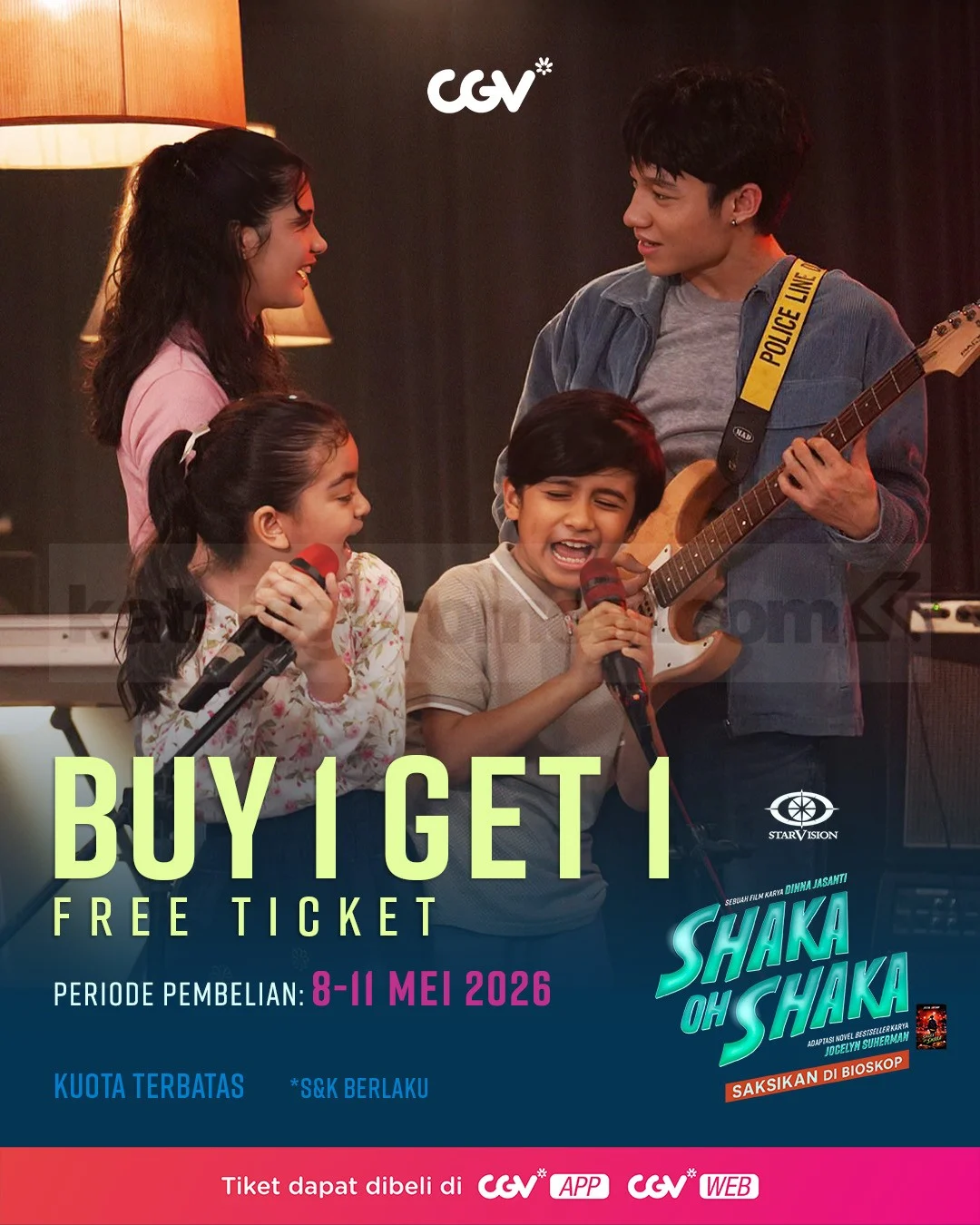 Promo CGV: Tiket SHAKA OH SHAKA Beli 1 Gratis 1!