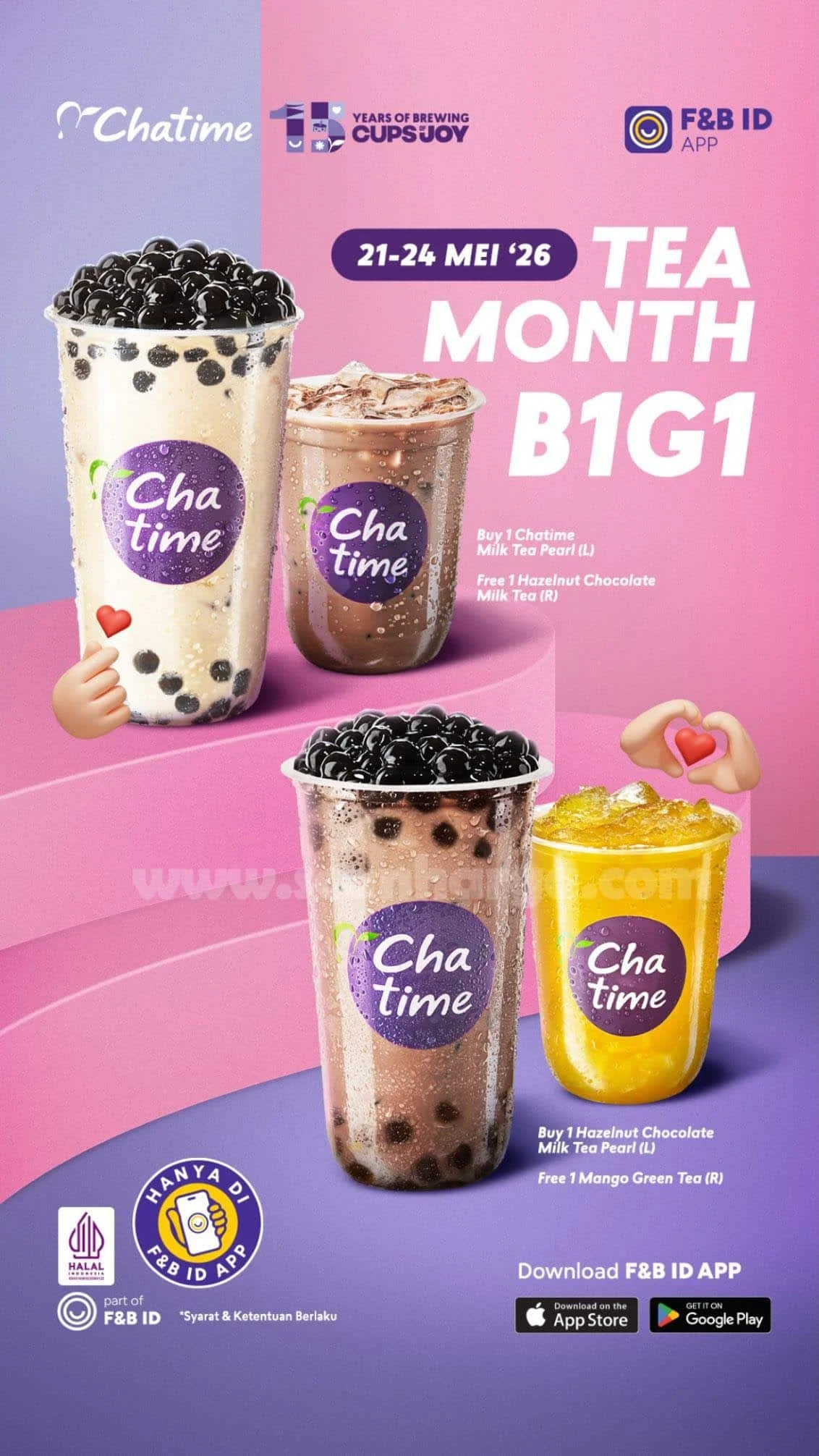 Promo Chatime: Beli 1 Gratis 1 Spesial Mei 2026