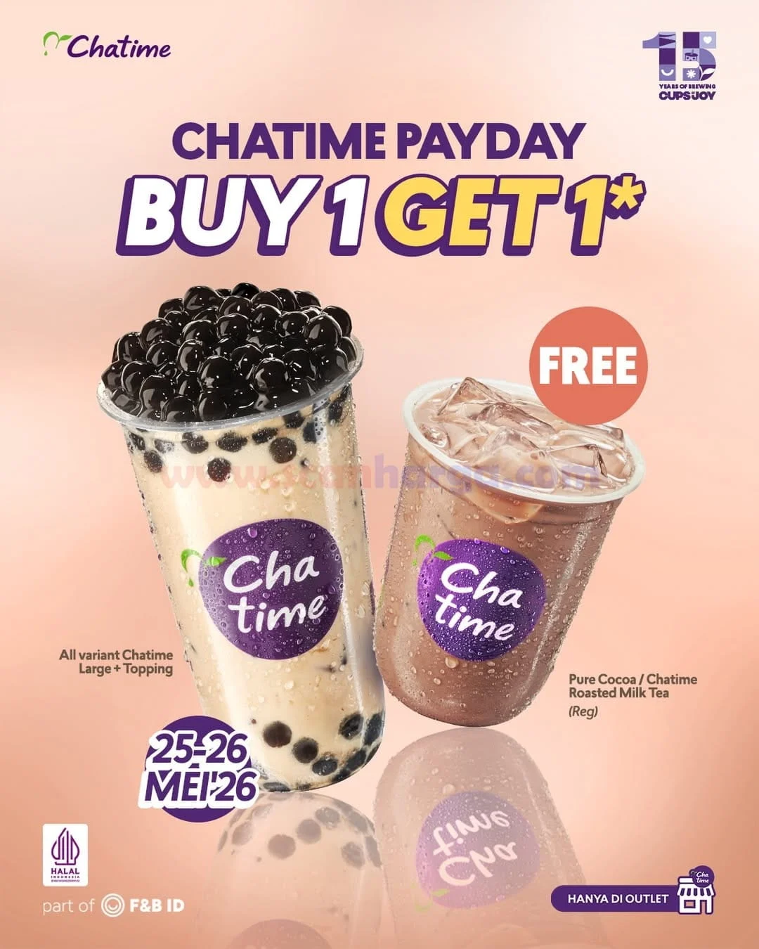 Promo Chatime Payday: Beli 1 Gratis 1 di Akhir Mei!