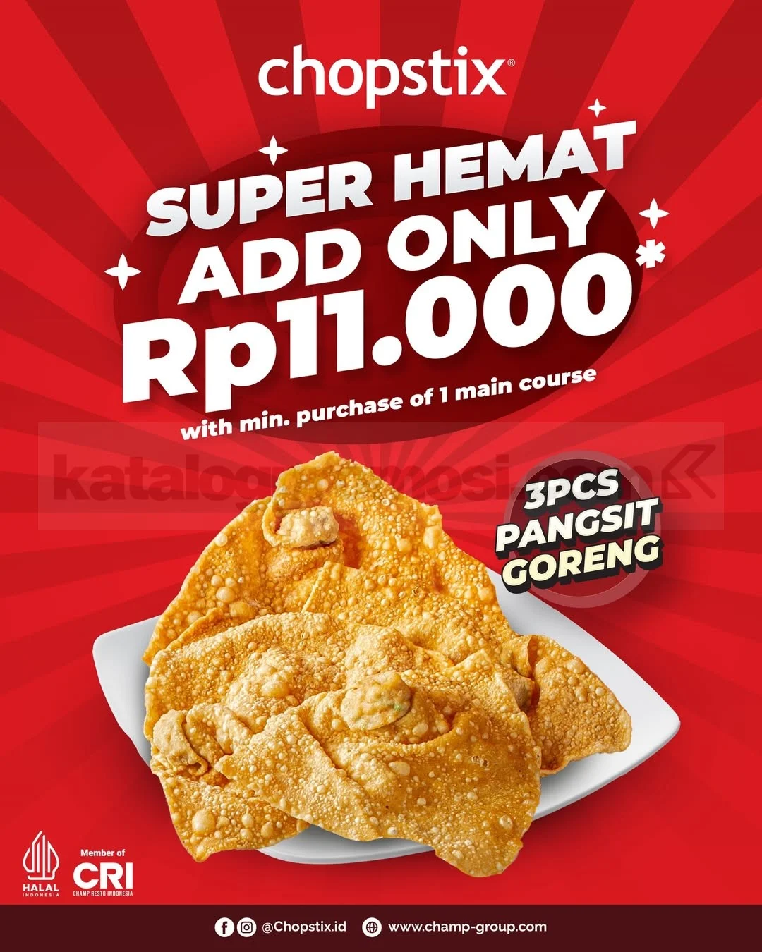 Promo Chopstix: Pangsit Goreng Rp11 Ribu, Nikmati Sensasi Kriuk!